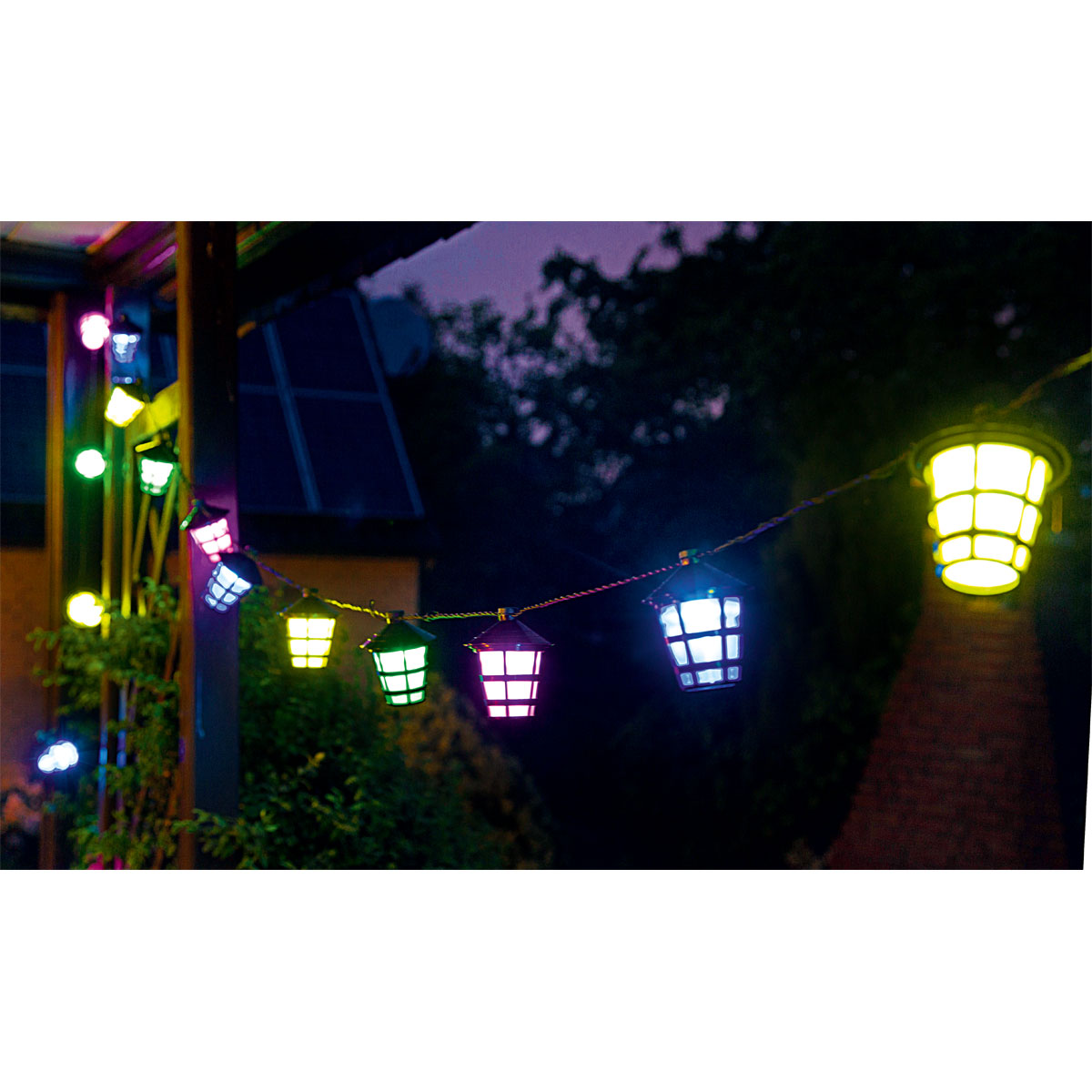 Laternen Lampions Konstsmide mit 895466 LED-Partylichterkette | 40 bunt