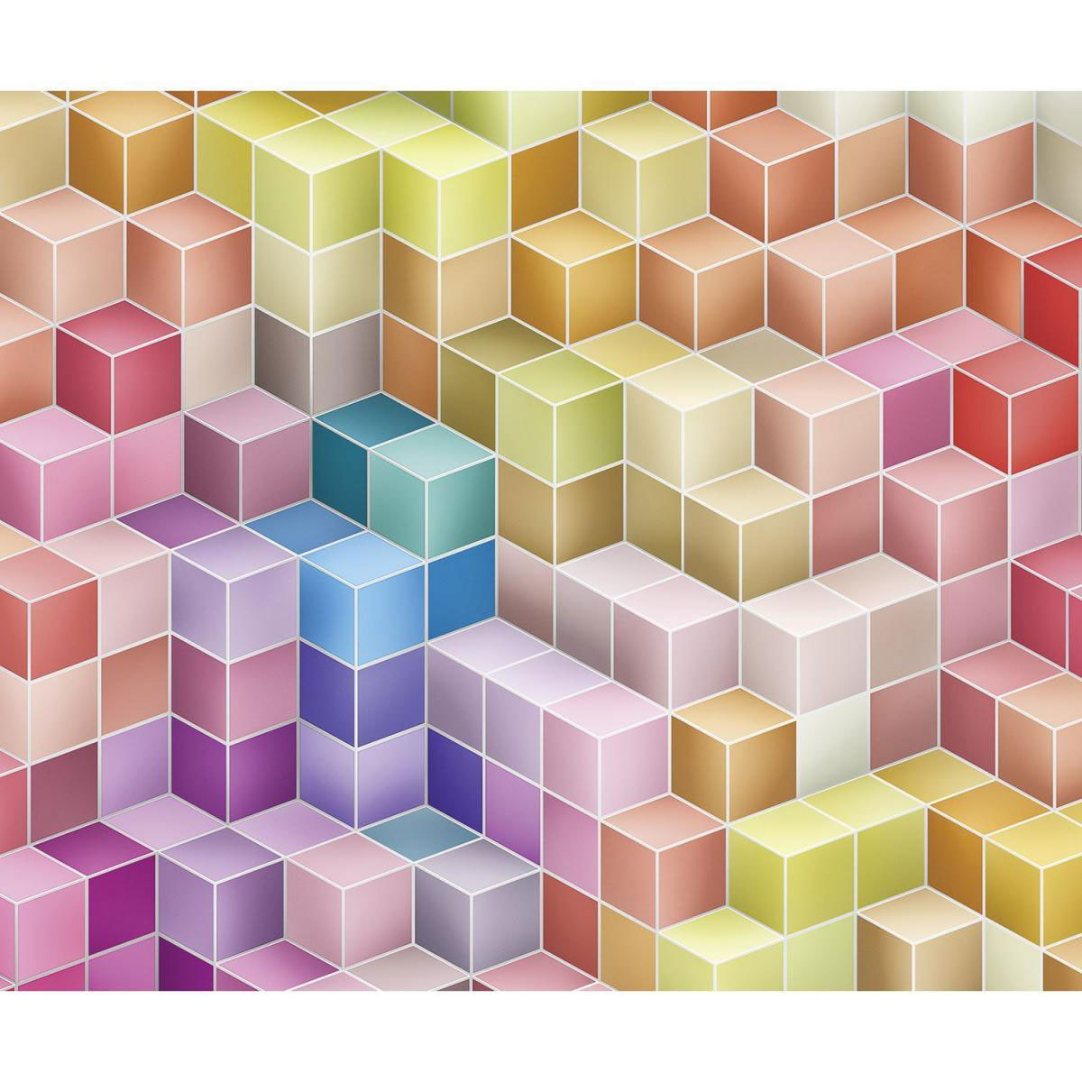 Komar Vlies-Fototapete Happy Blocks 3-teilig 300 x 250 cm