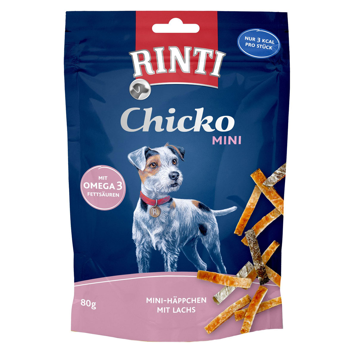 Rinti Snack Chicko Mini Häppchen Lachs 80g