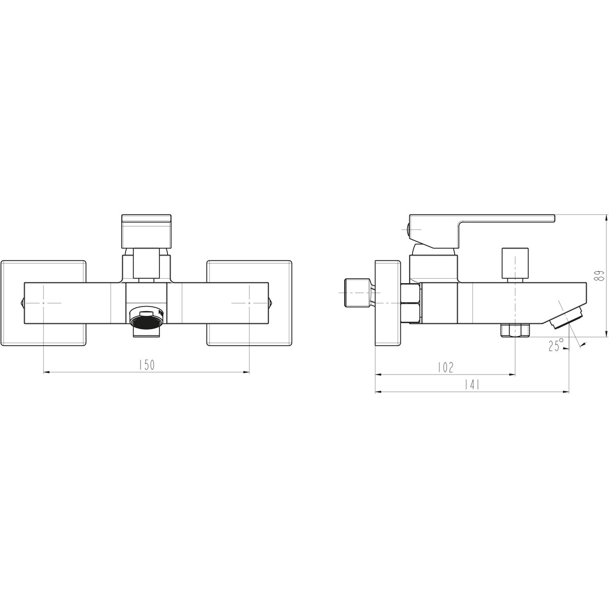 Wannenfüllarmatur Tokyo II chrom Bild 2