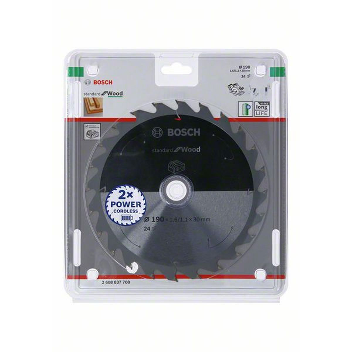 Bosch Kreissägeblatt Holz 190 mm 24 Zähne Bild 1