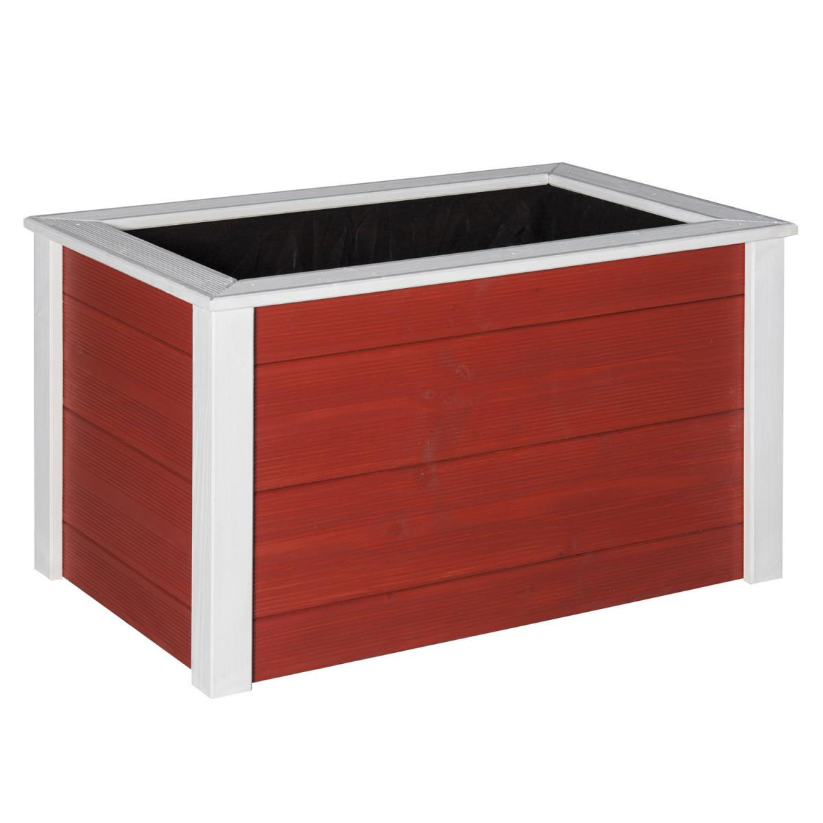 Hochbeet Douglasie 106 x 65 x 60 cm cremeweiß/rot