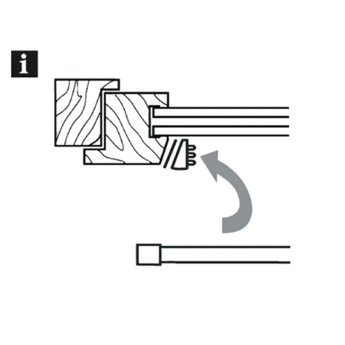 Gardinia Klemmstange Durchmesser 8 mm 60-90 cm weiß Bild 2