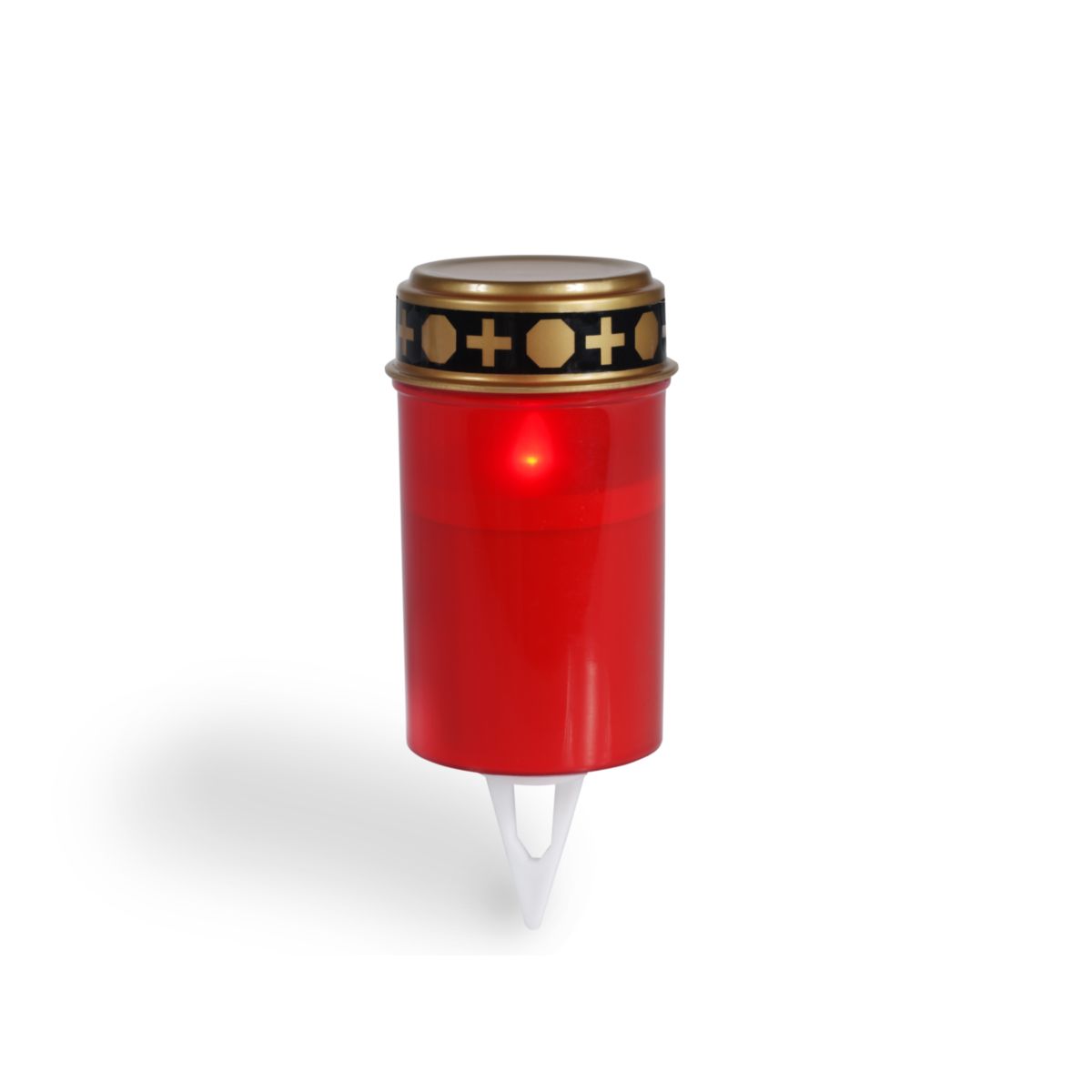 Flower Power LED Outdoor Grablampe mit Dorn SPINA RED 7 x 13 cm Kunststoff