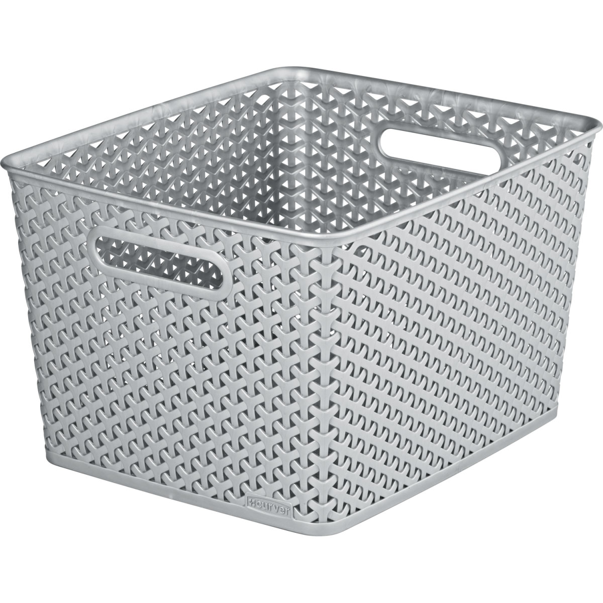 Curver Aufbewahrungsbox My Style Korb L silber 18 L