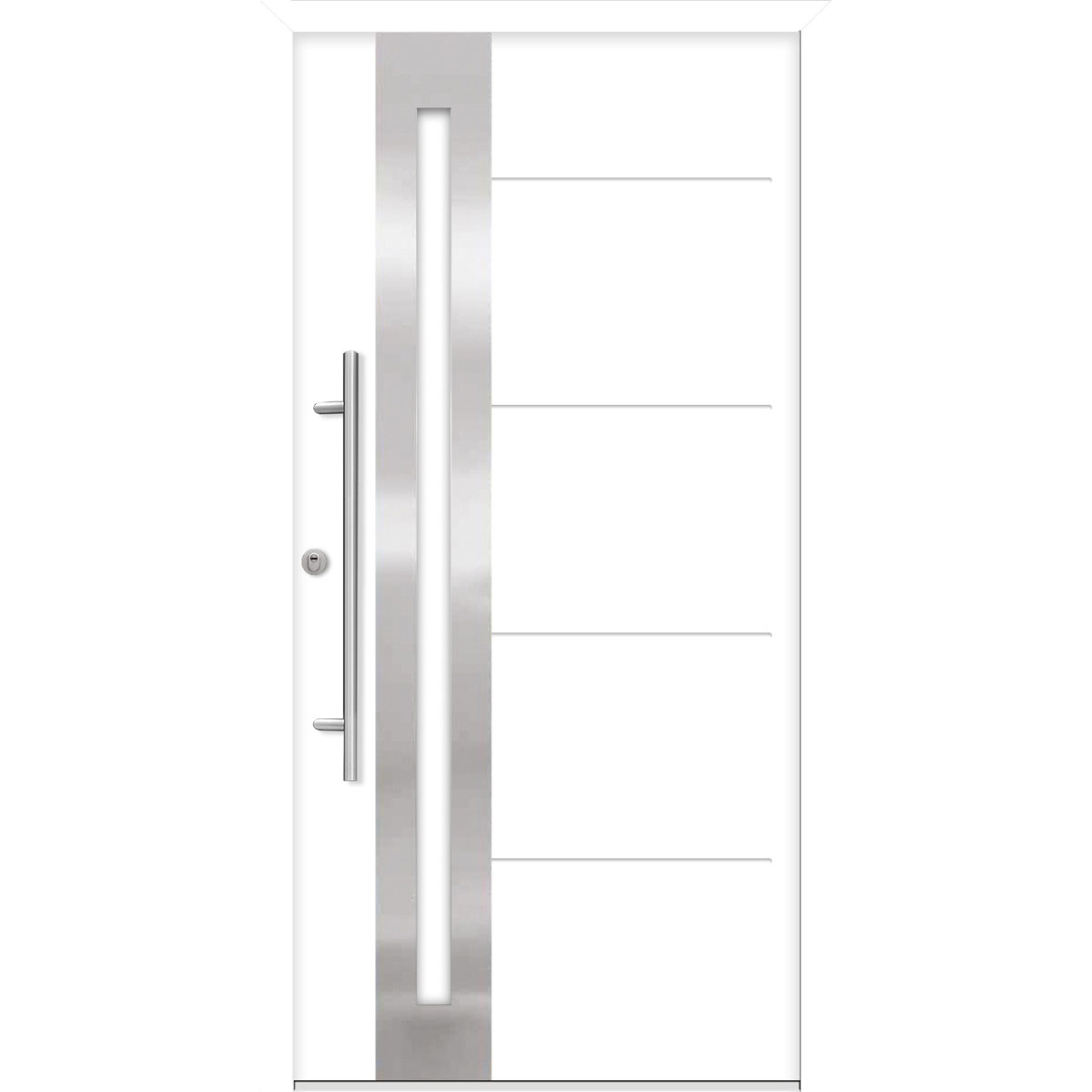 SplenDoor Premium-Haustür Passivedoor Eksjo RC2 energiesparend einbruchsicher weiss 110 x 210 cm links
