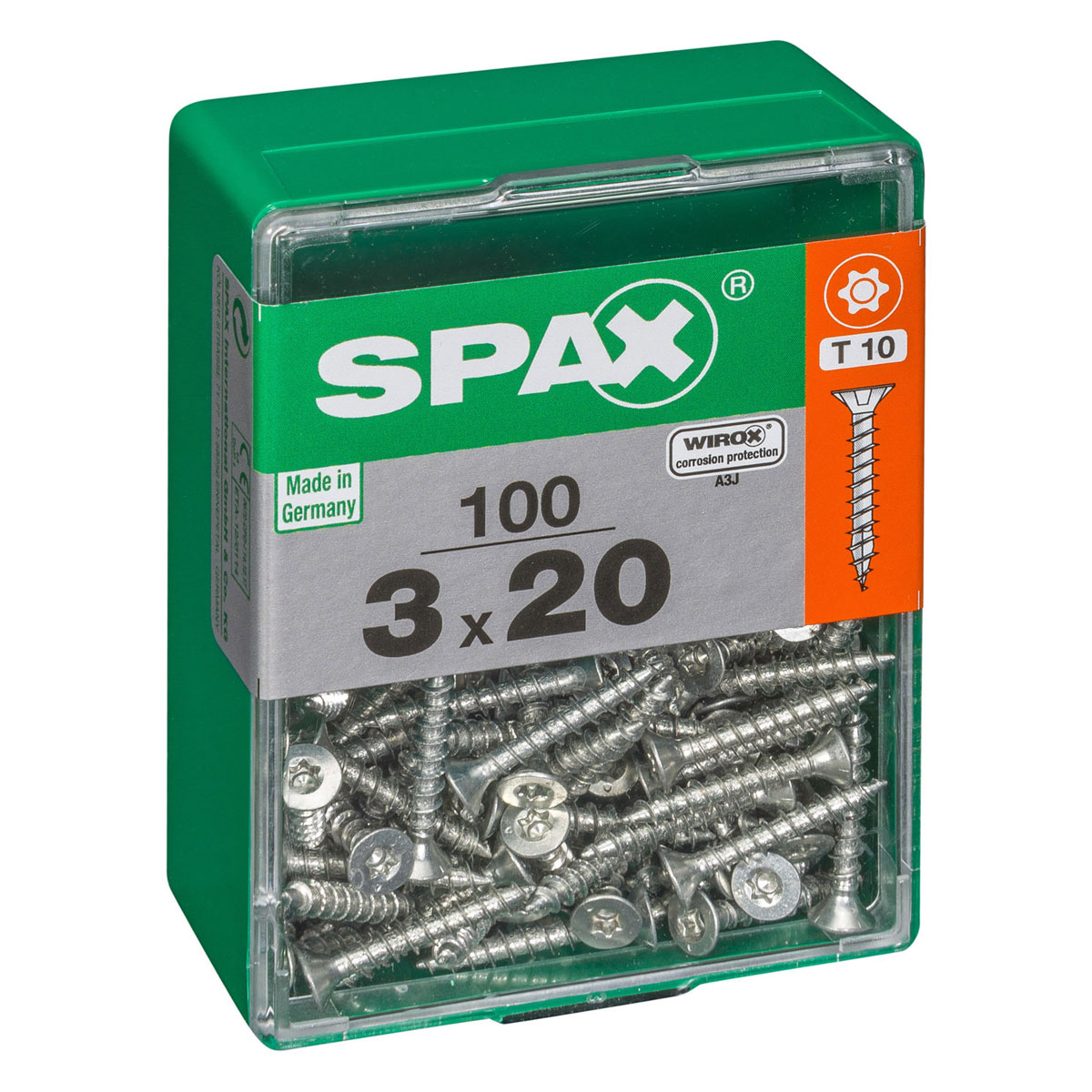 Spax Universalschrauben WIROX Senkkopf 3 x 20 M 100 Stück Bild 2