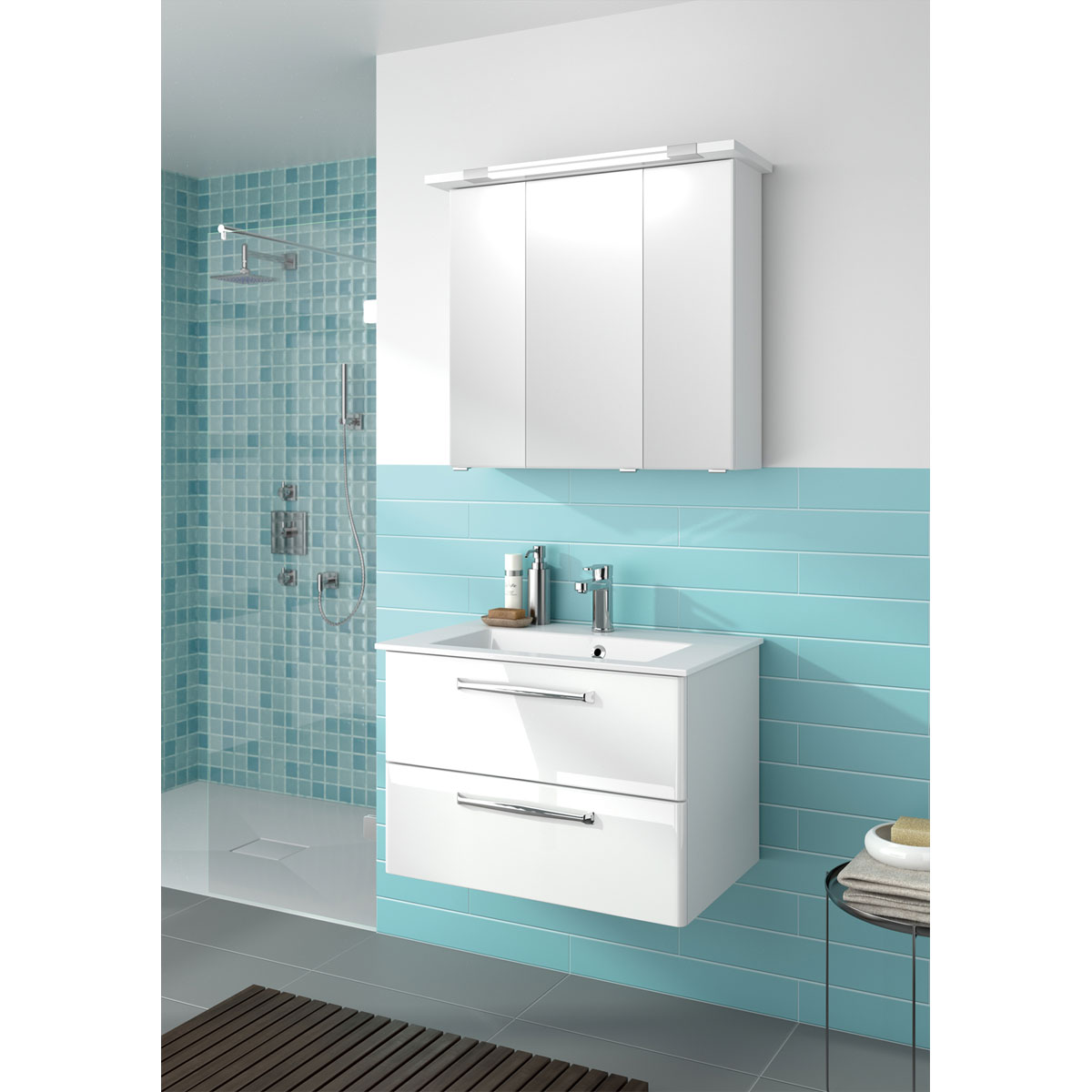 Pelipal Spiegelschrank Trentino weiß inkl Leuchtmittel Bild 3