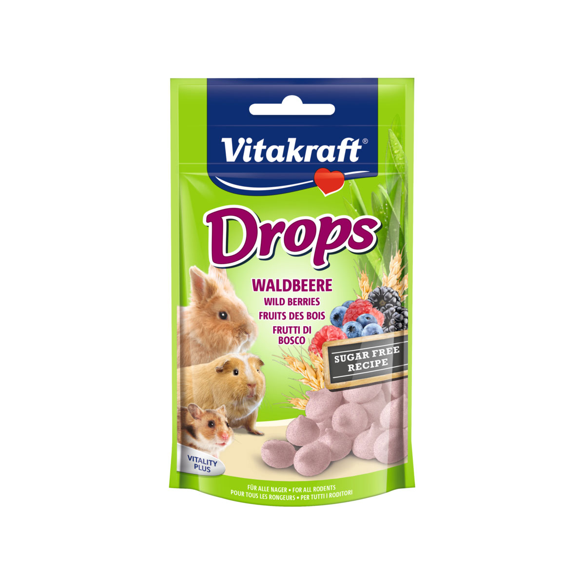 Vitakraft Drops Waldbeere zuckerfrei 75 g Nager