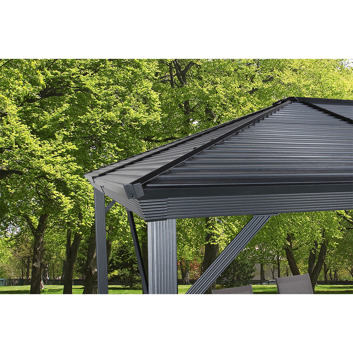Sojag Pavillon Ventura 1014 295,5x423x261cm Basaltgrau Bild 8