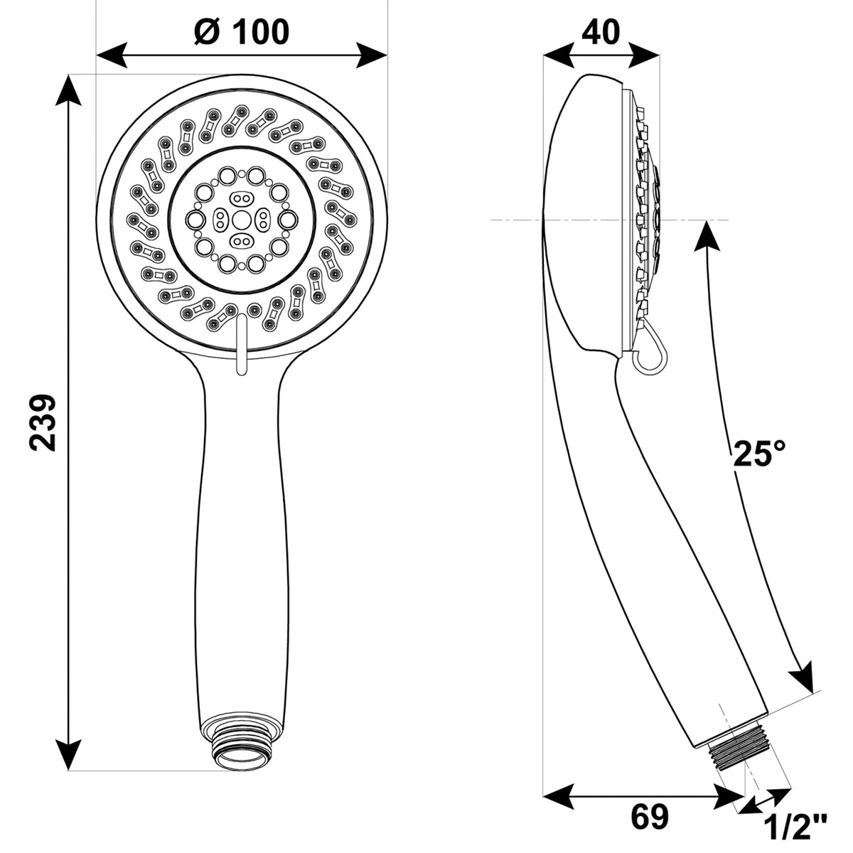 Cornat Reina Handbrause 5S chrom Blauer Engel Bild 5