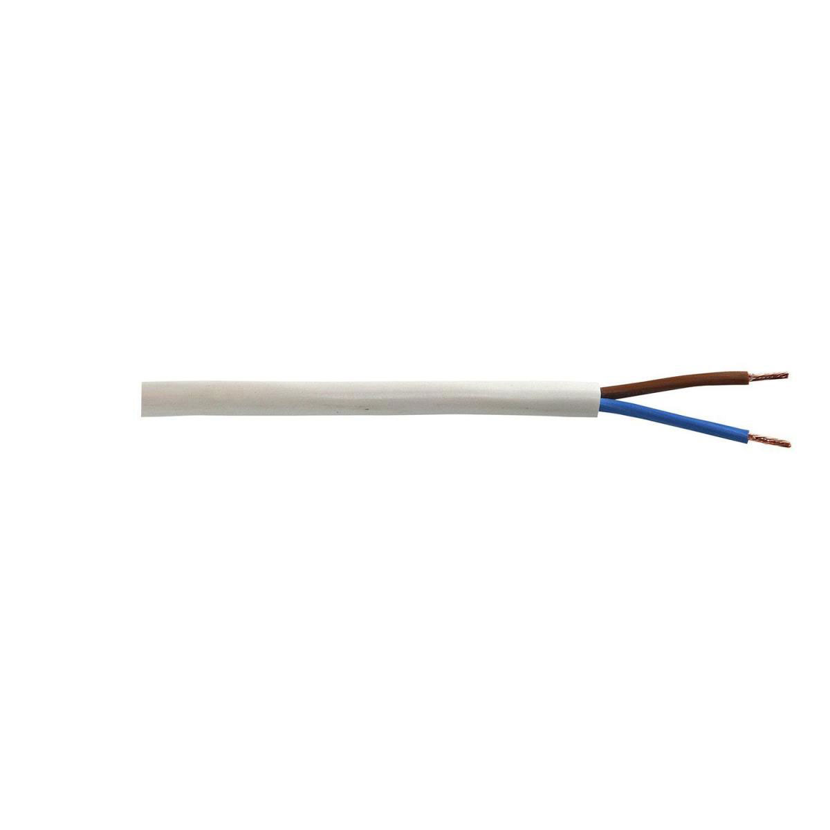 Schlauchleitung H03VV-F 2 x 0,75 weiß 10 m