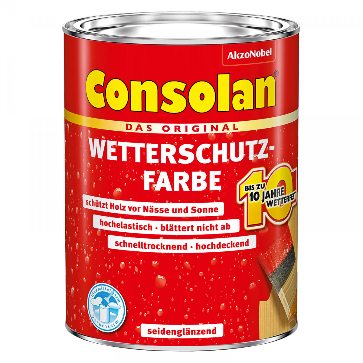 Consolan Wetterschutzfarbe moosgrün 2,5 L