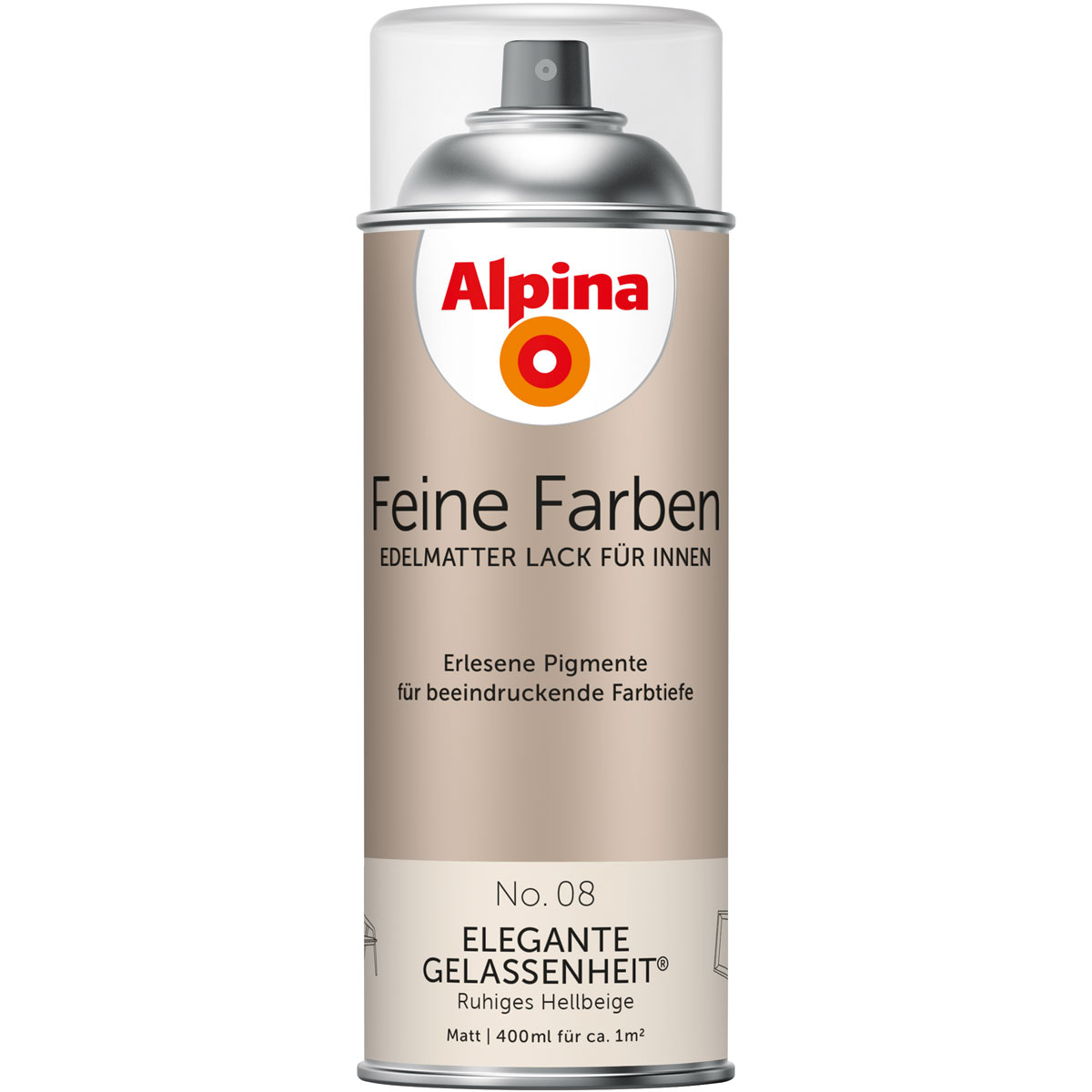 Alpina Buntlack Feine Farben Sprühlack No 08 Elegante Gelassenheit edelmatt 400ml
