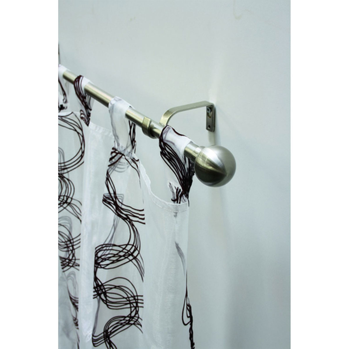 Gardinia Gardinenstange Kugel Durchmesser 16/19 mm 190-340 cm cm Edelstahl-optik Bild 2