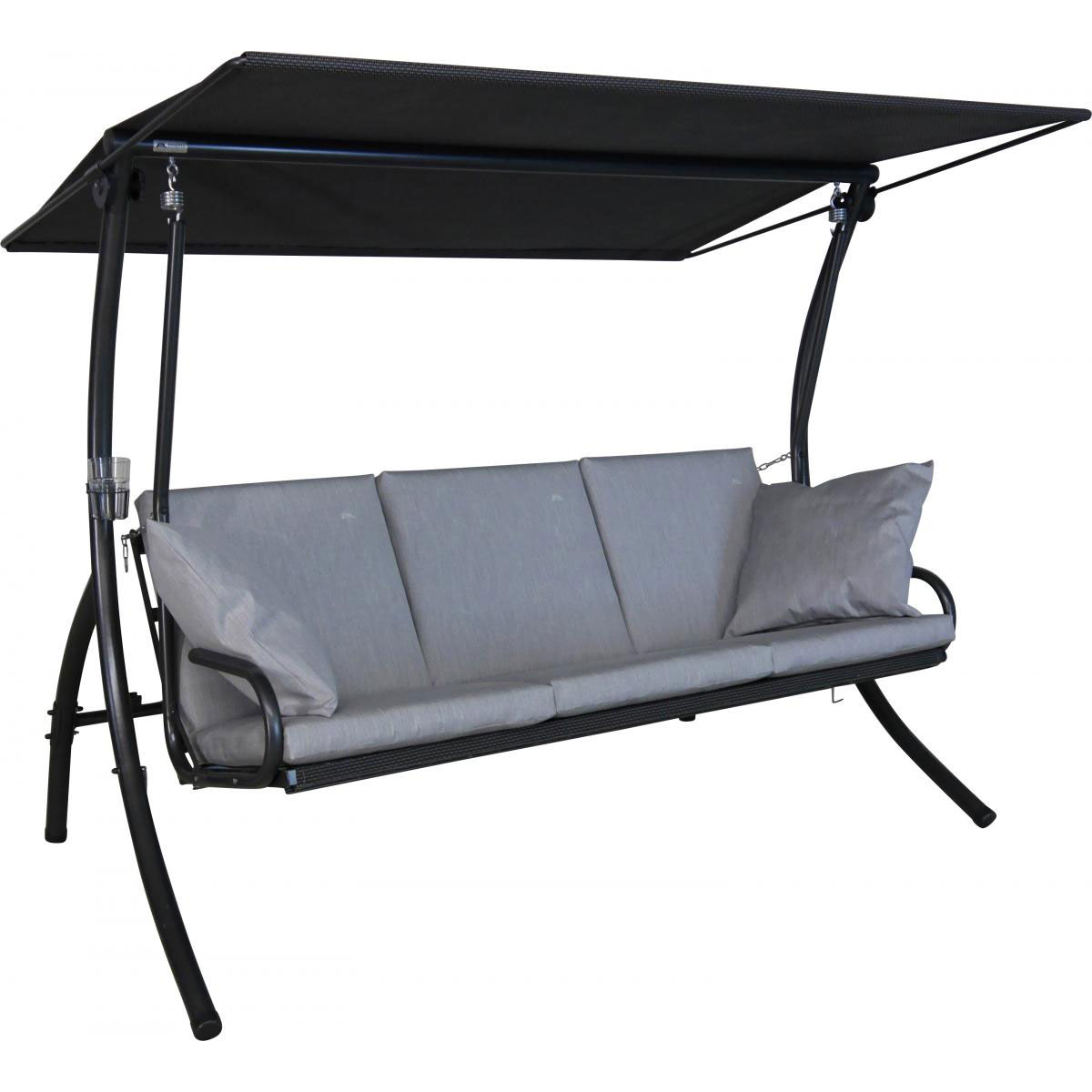 Angerer Freizeitmöbel GmbH Hollywoodschaukel 3-Sitzer Elegance Sun Granit