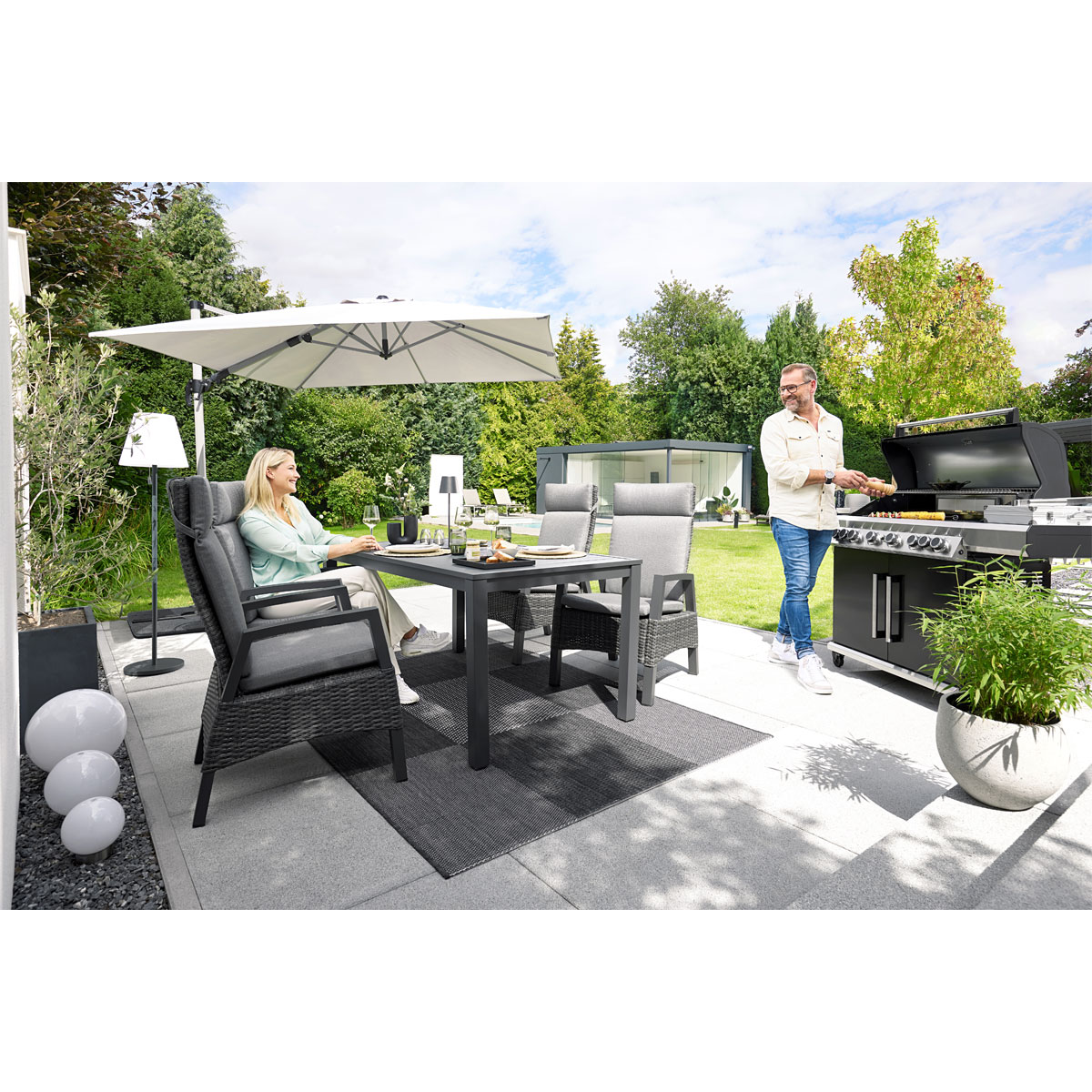 Haveson Ampelschirm Catania Square 270 x 270 cm Bild 12