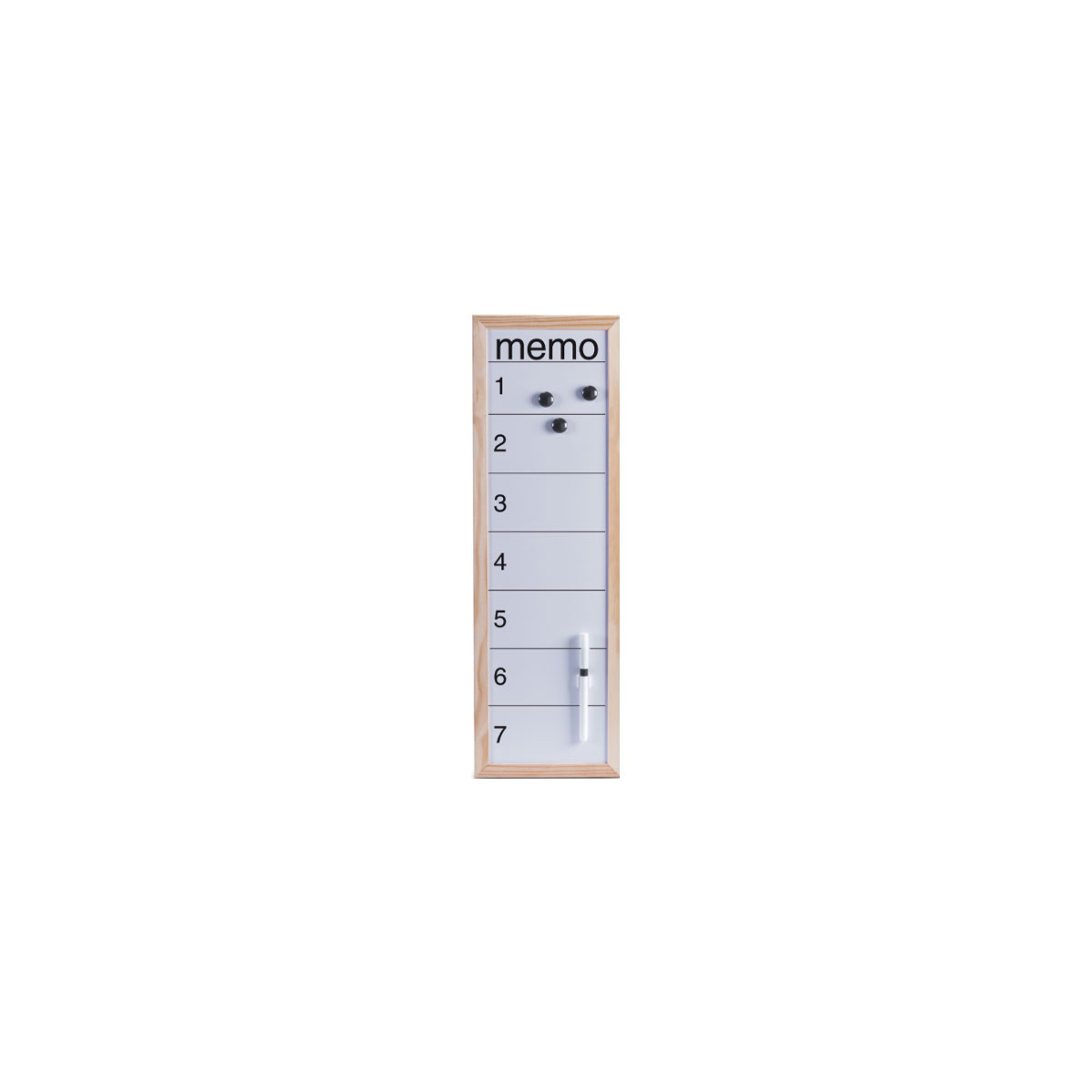 Magnet- und Schreibtafel Memo 20 x 60 cm natur