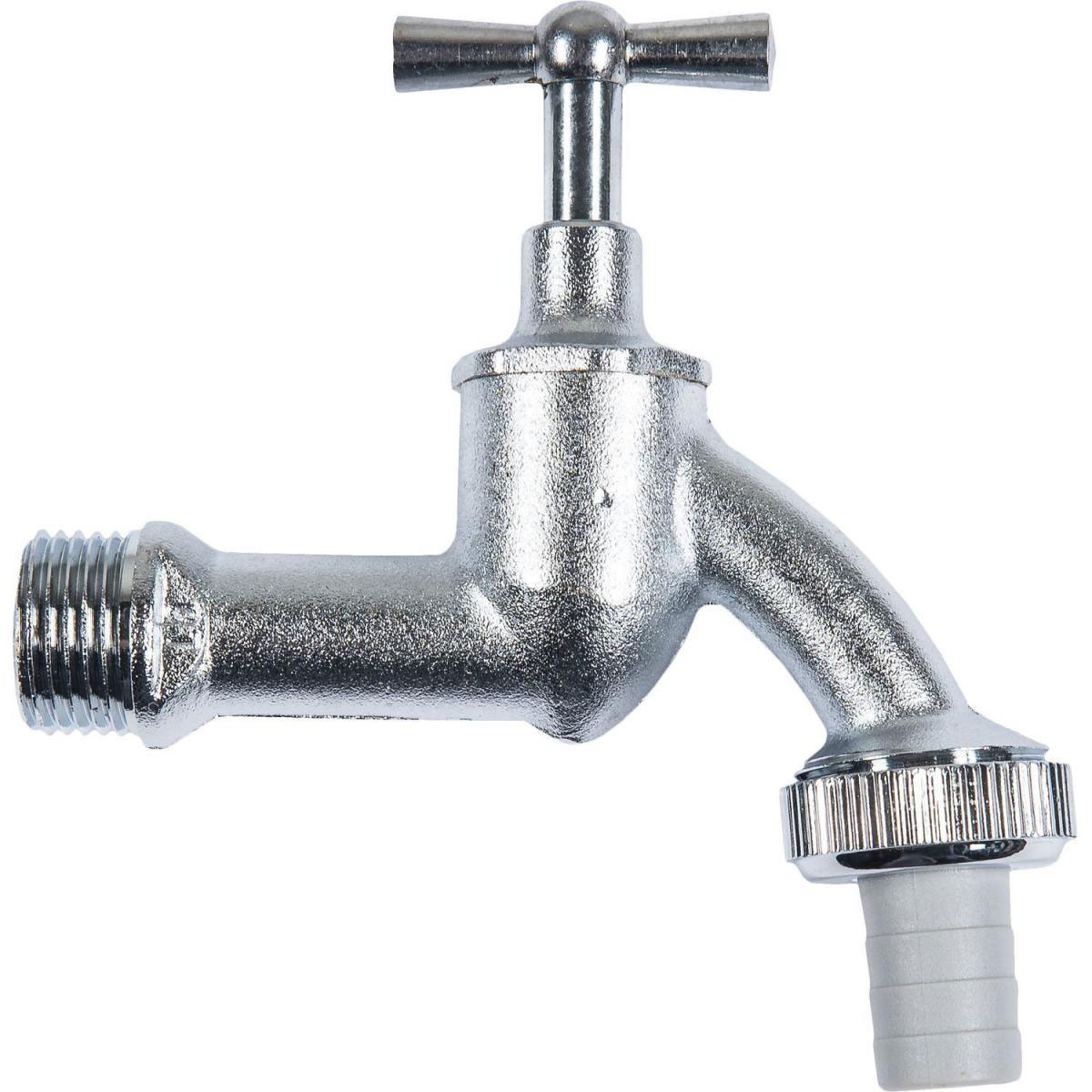 Auslaufventil 1/2 Knebel matt-Chrom