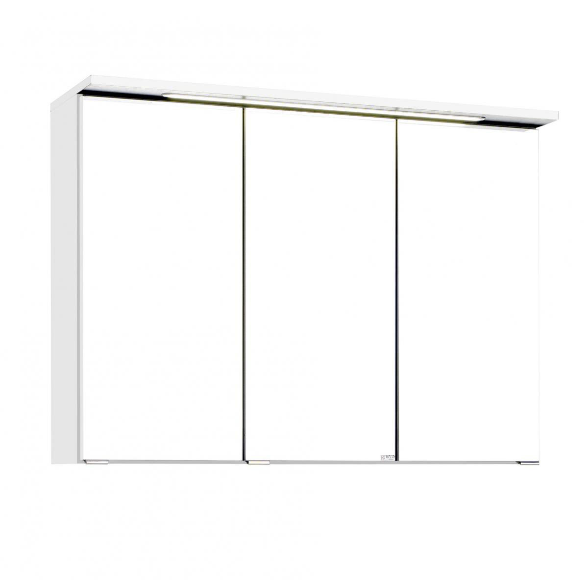 HELD Spiegelschrank 90 weiß 3 Spiegeltüren