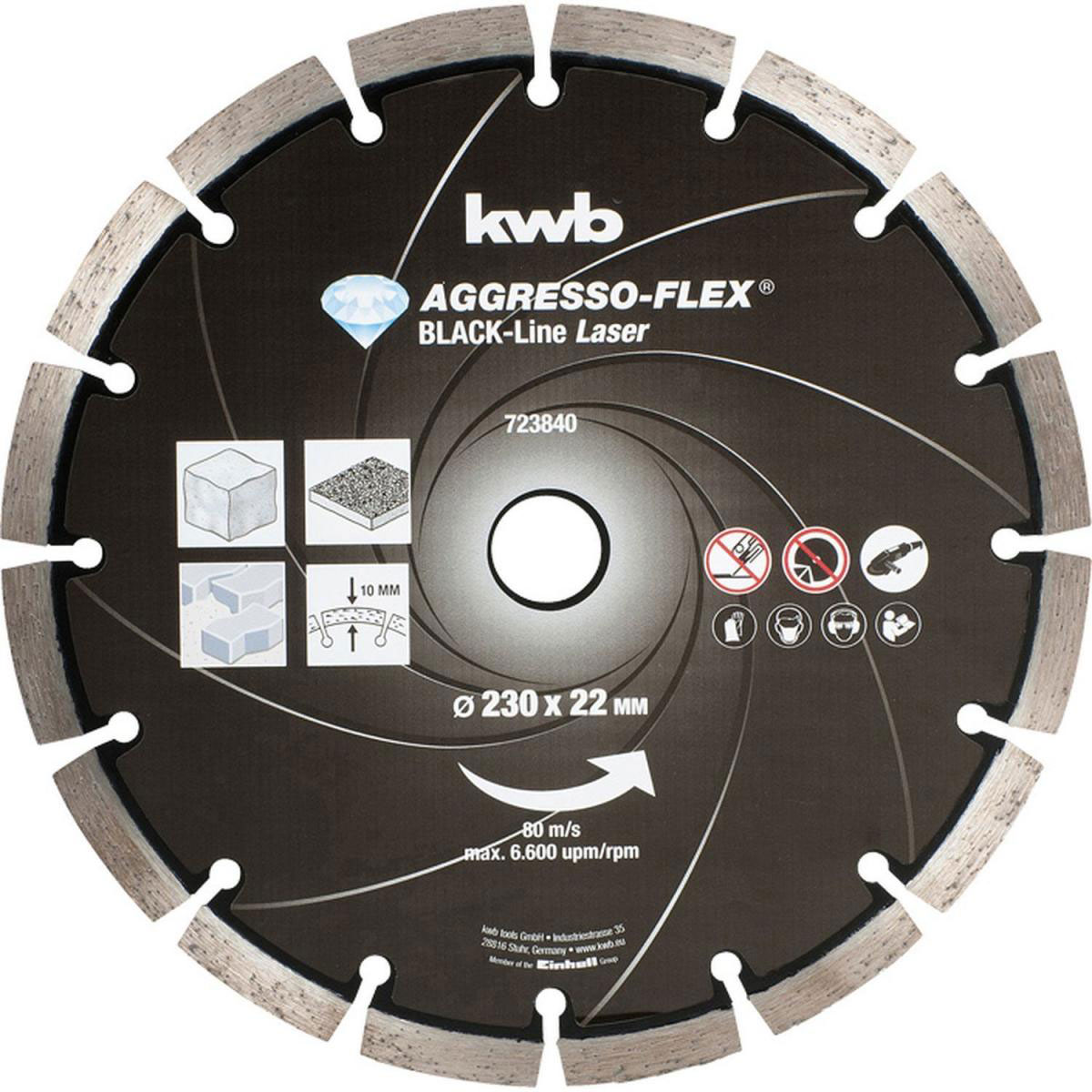 kwb Trennscheiben Aggreso Flex Black Line Diamant Durchmesser 230 mm