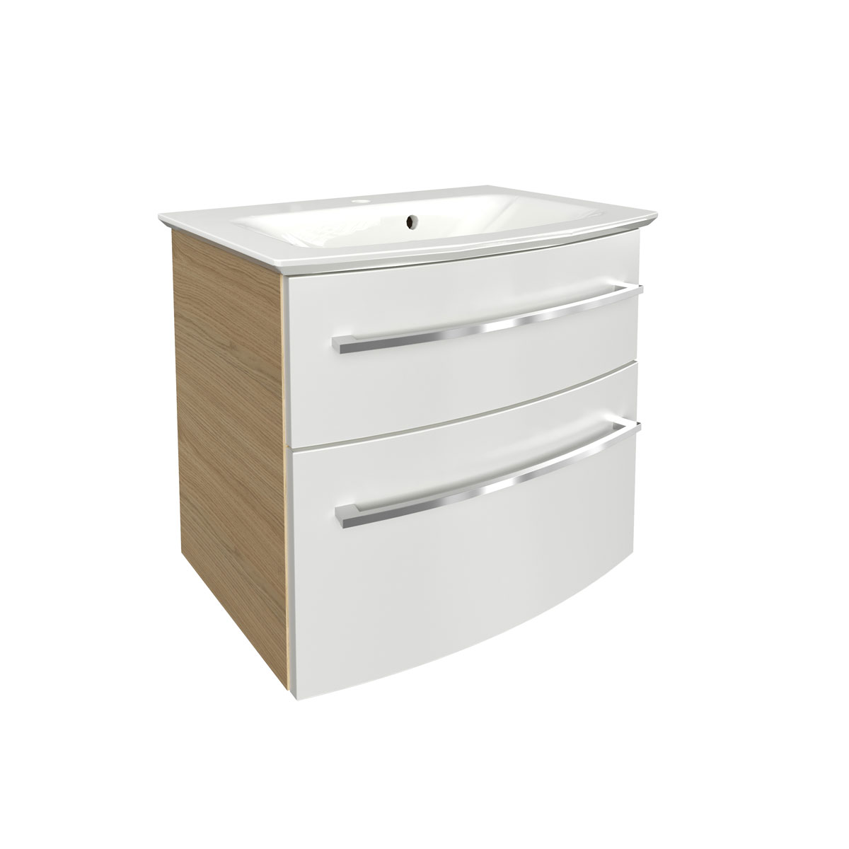 Fackelmann  Waschtisch-Set B.Style 632 x 543 x 460 mm Sandeiche/Weiß