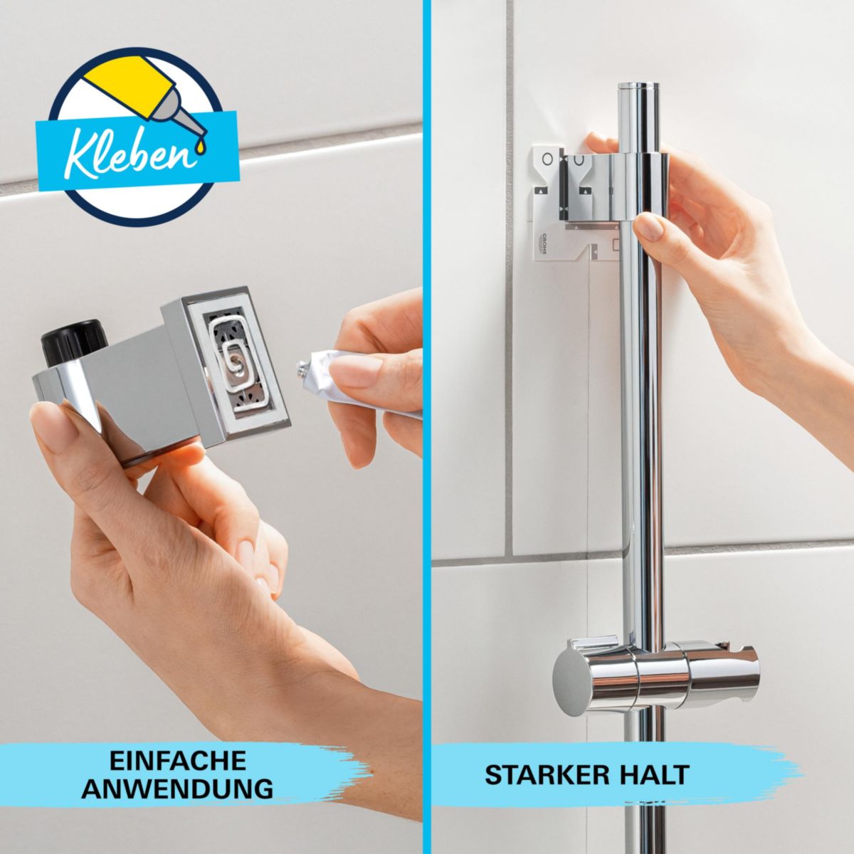 Grohe Brause-Set Vitalio Start 110 chrom 1SFastFixation obere Konsole variabel Bild 7