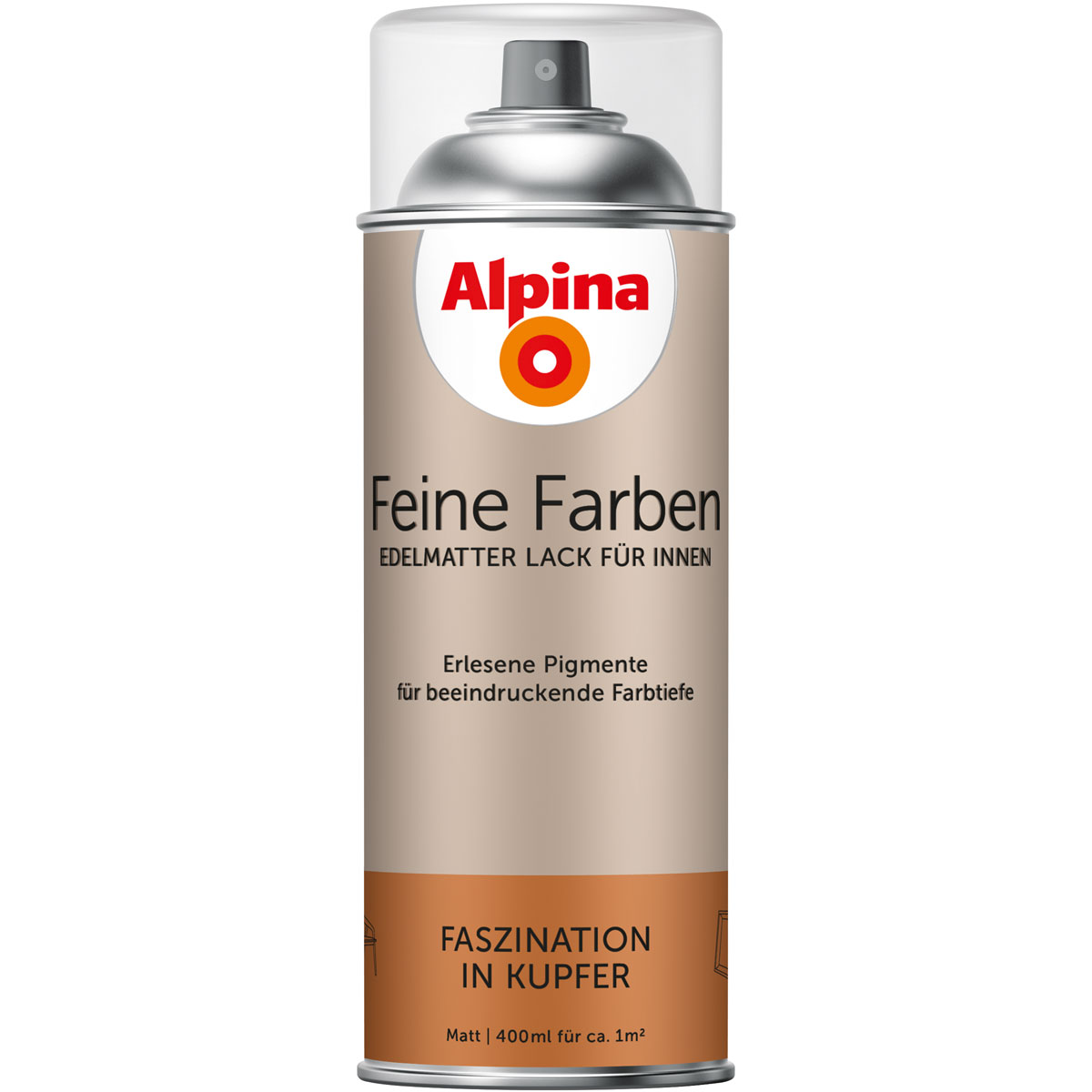 Alpina Buntlack Feine Farben Sprühlack Faszination in Kupfer 400ml