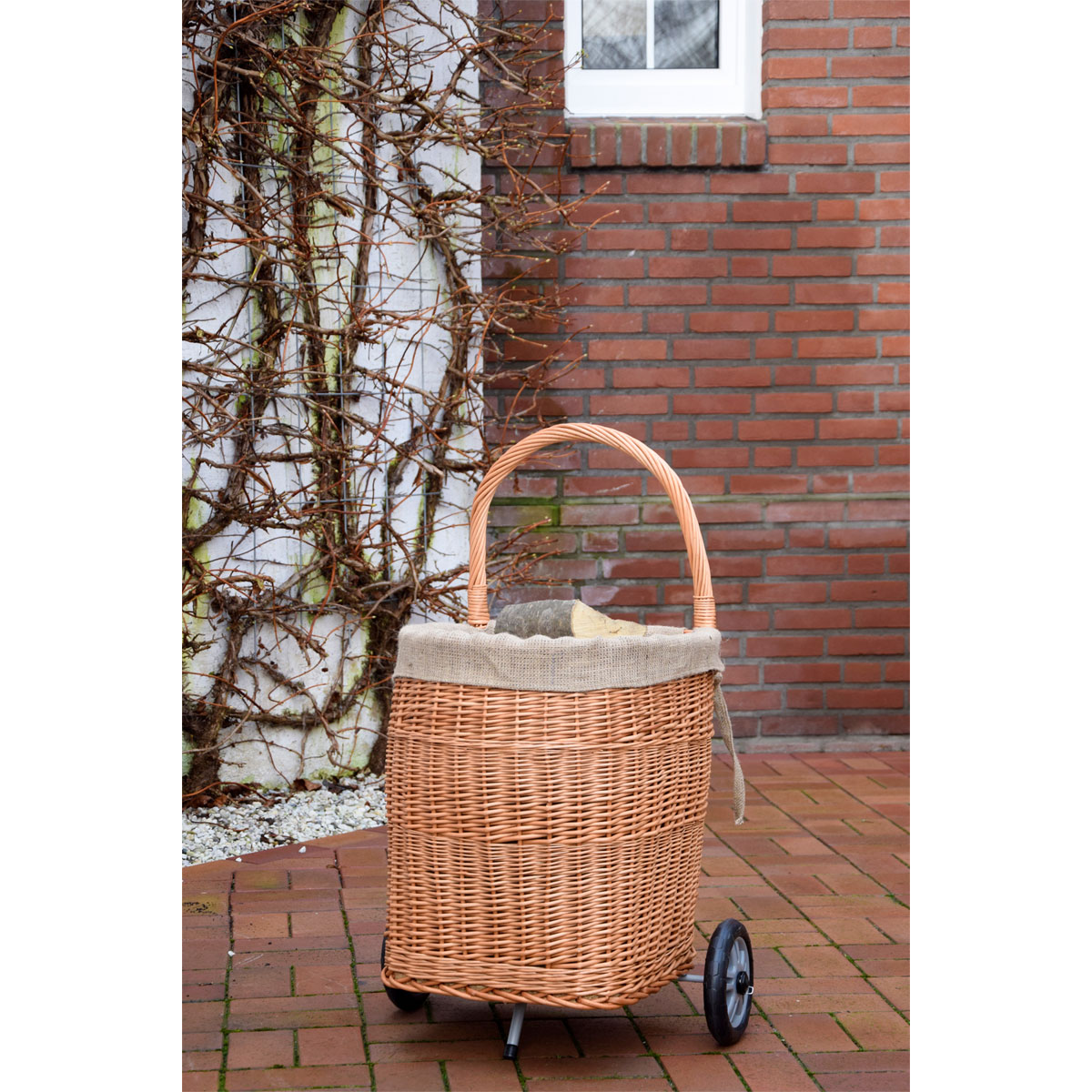 dobar Kaminholzwagen 45 x 43 x 93 cm braun Bild 7