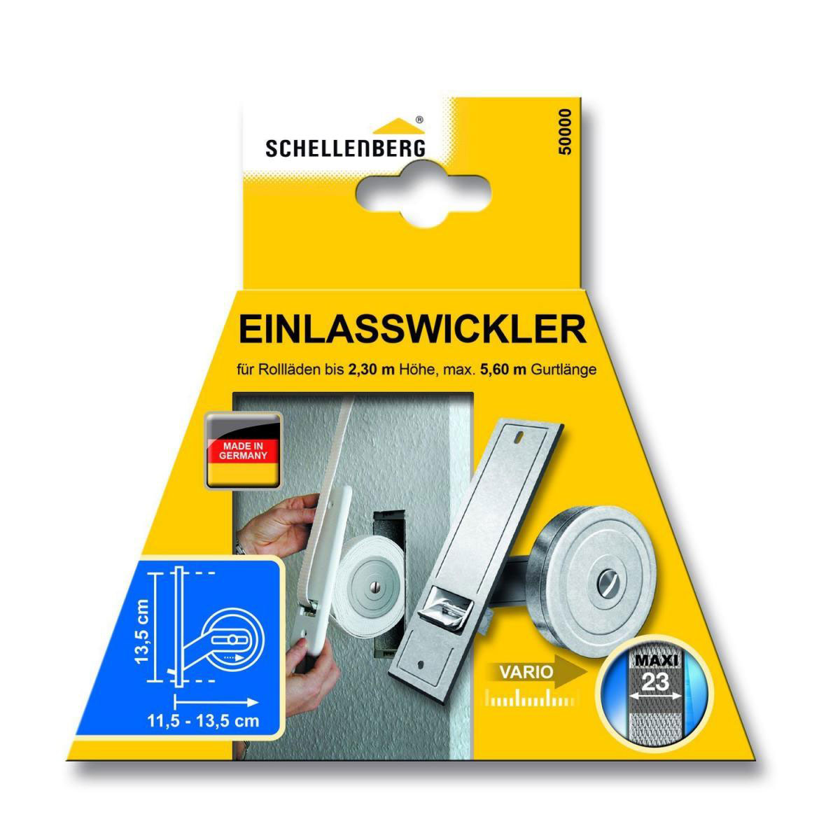 Schellenberg Einlaßwickler Maxi Lochabstand 13,5 cm Bild 2