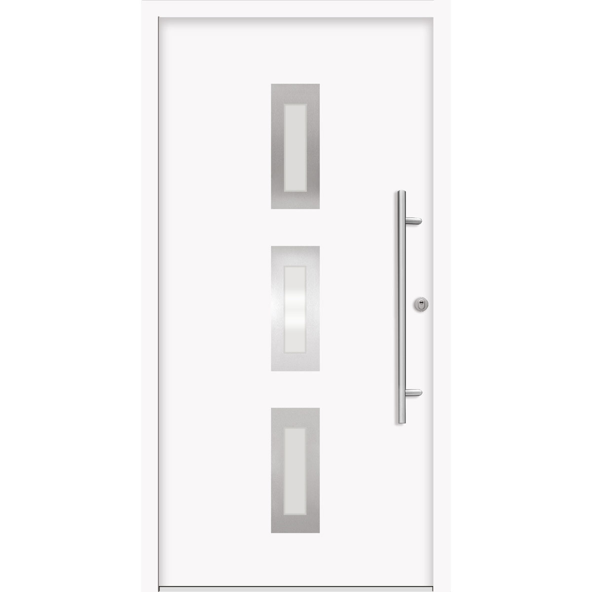 SplenDoor Premium-Haustür Passivedoor Aalborg RC2 energiesparend einbruchsicher weiss 110 x 210 cm rechts