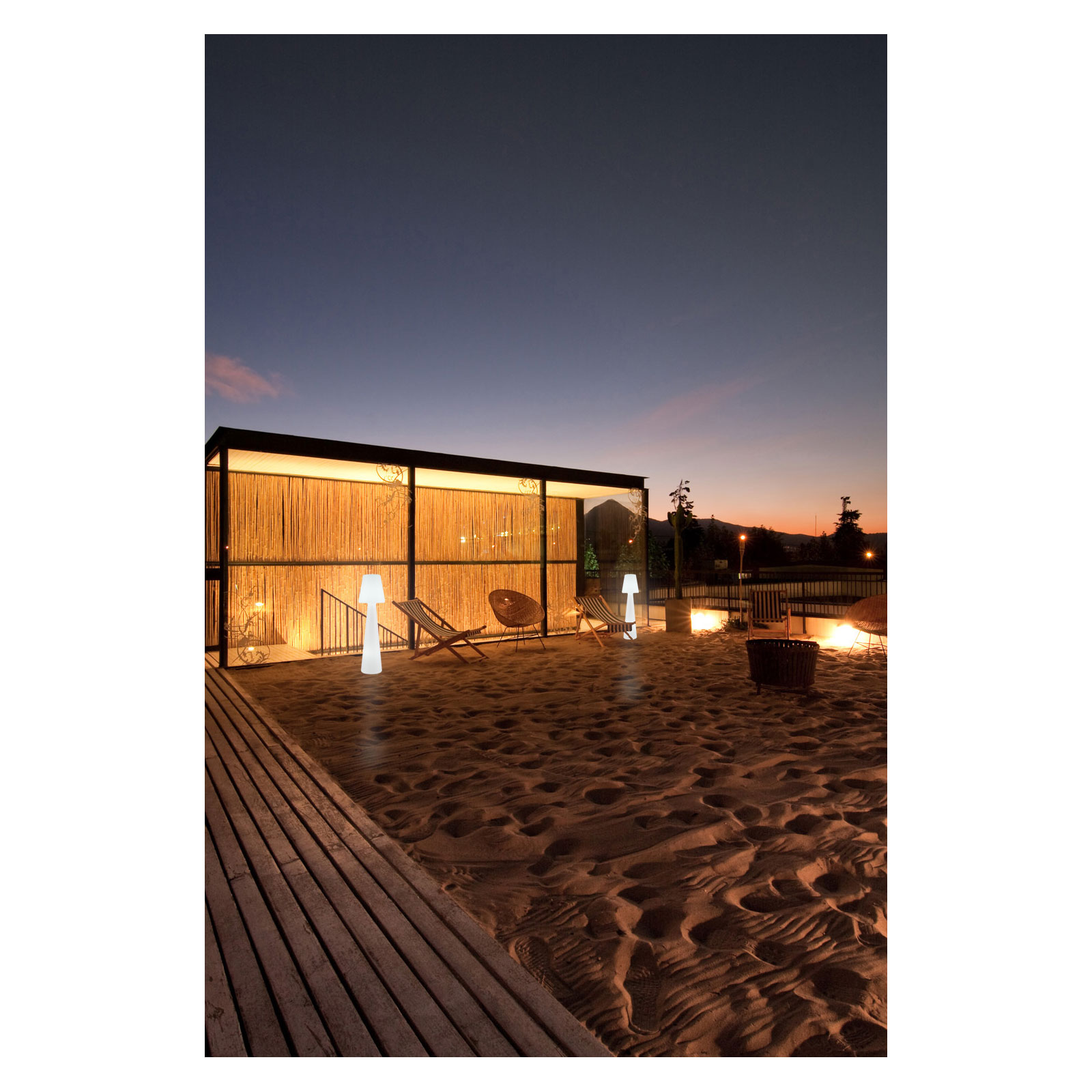 NewGarden LED-Stehleuchte Lola 110 Ø110 cm weiß Bild 6