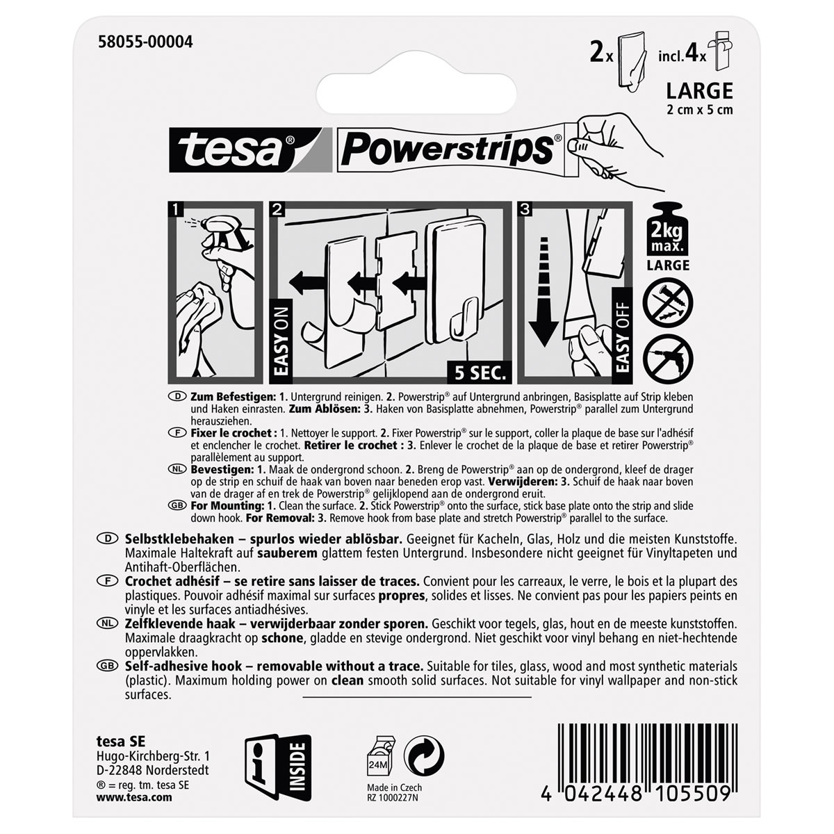 Tesa System-Haken Trend mattchrom Bild 3