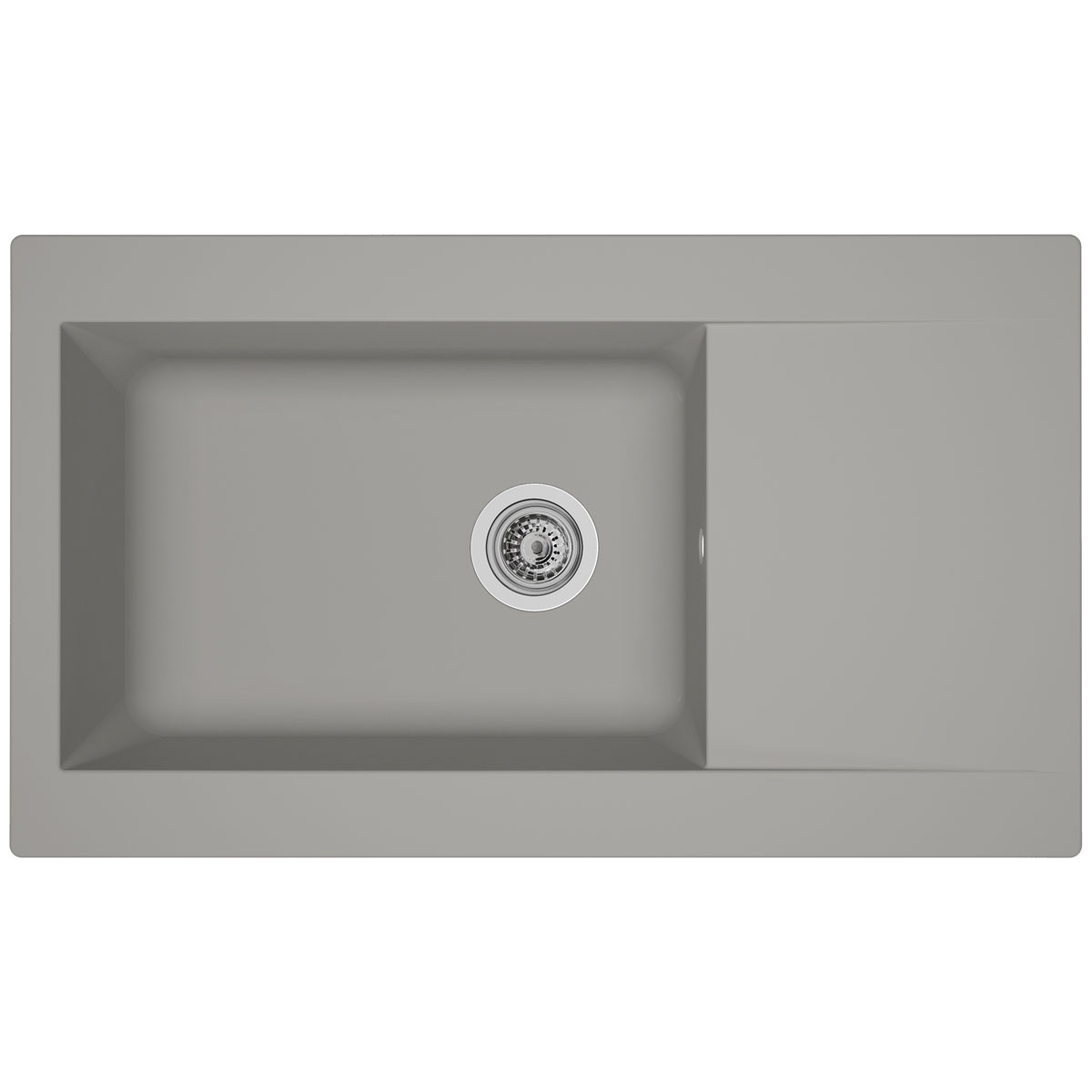 Respekta Mineralite Einbauspüle Denver 86 x 50 cm grau