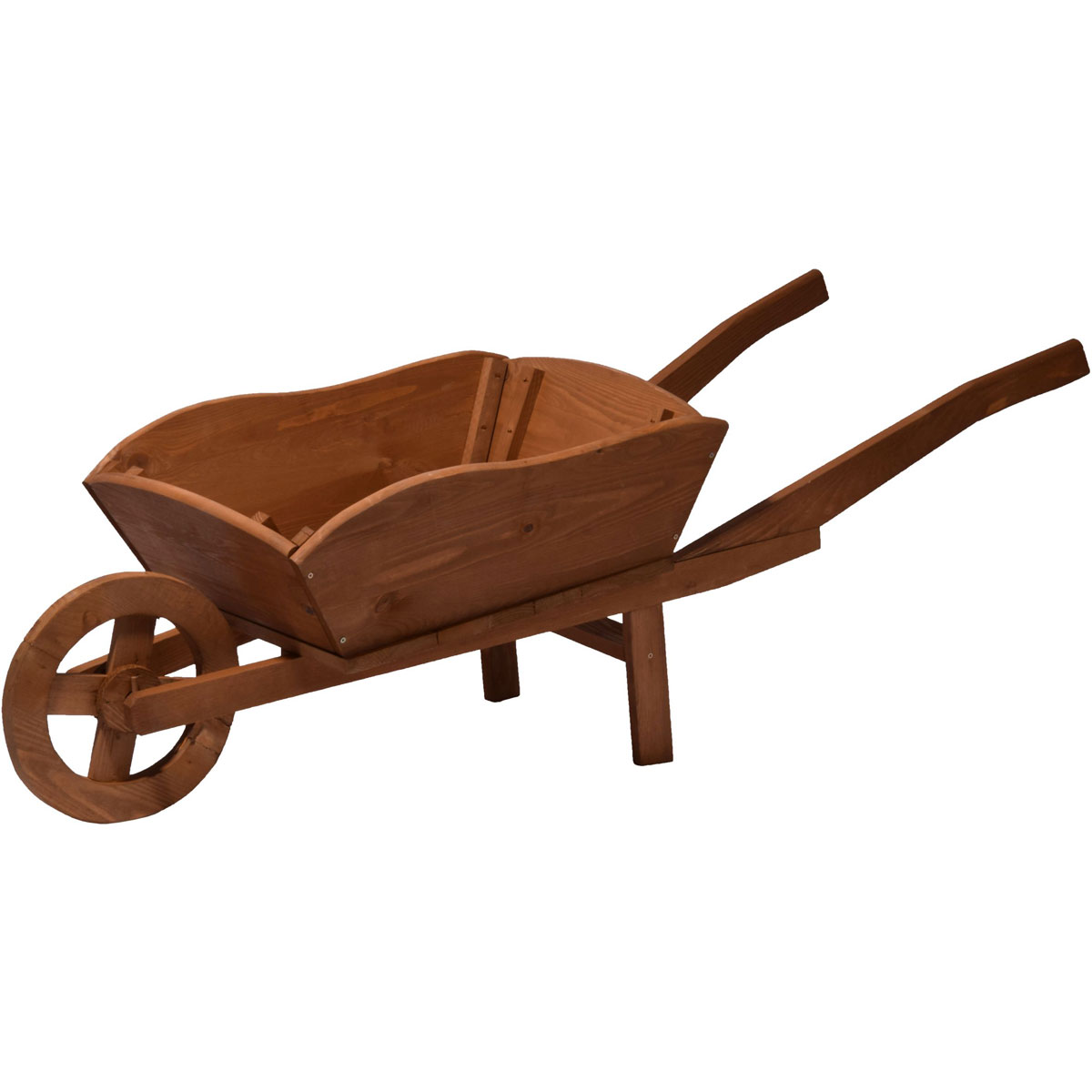 dobar XXL-Pflanzschubkarre 40 x 40 x 130 cm braun Bild 5