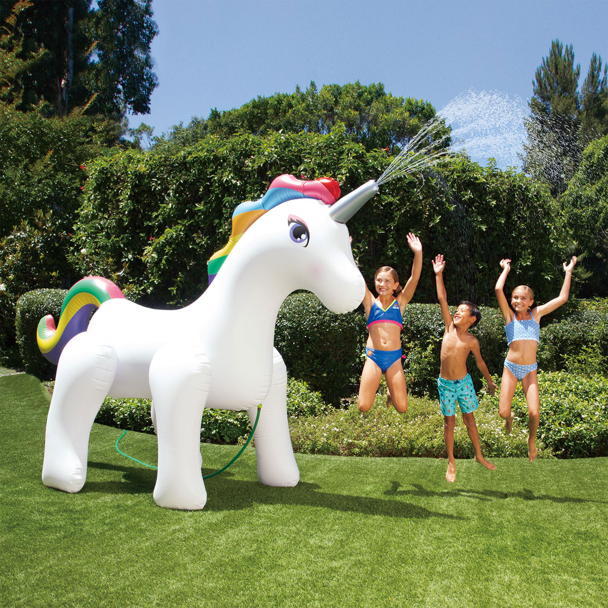 Summer Waves Wasserspielzeug Sprinkler Einhorn 284x127x211cm Weiß Bild 3