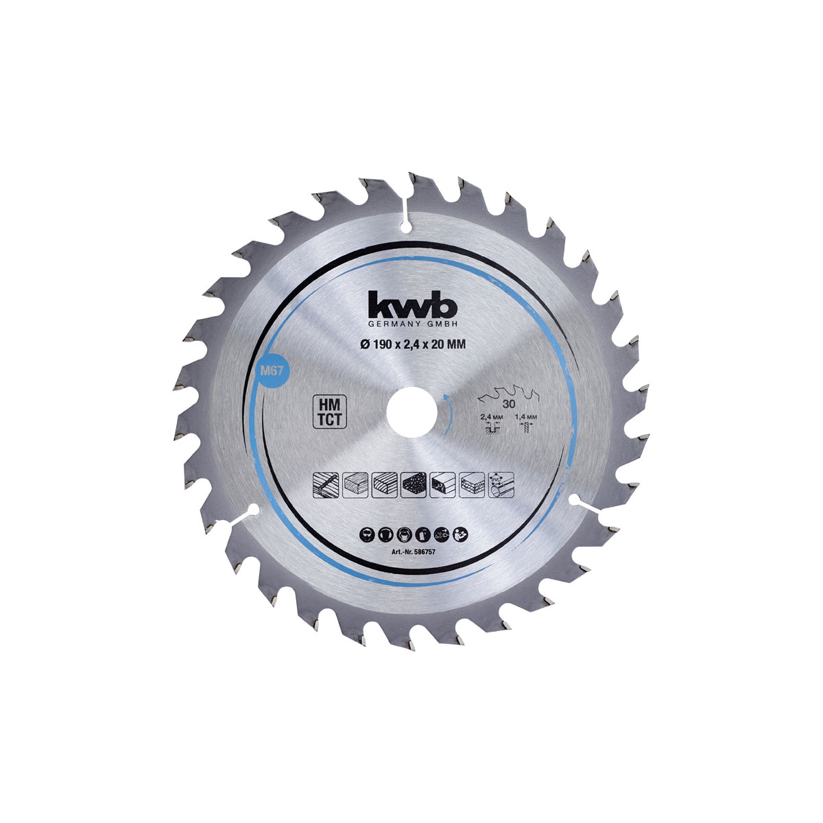 kwb  Spanplatten-Kreissägeblätter für Handkreissägen Durchmesser 190x20 mm