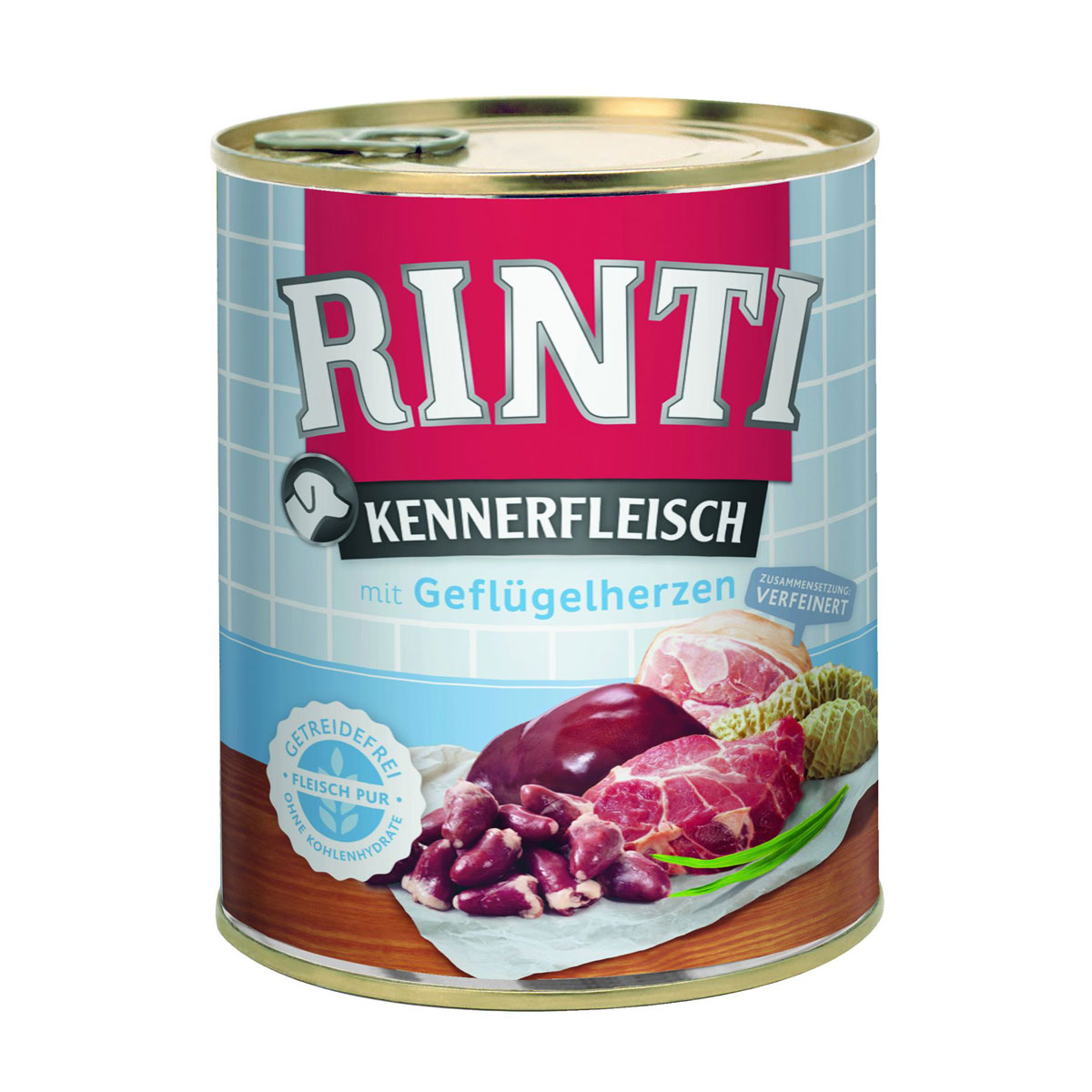 Rinti Dose Kennerfleisch Geflügelherzen 800g