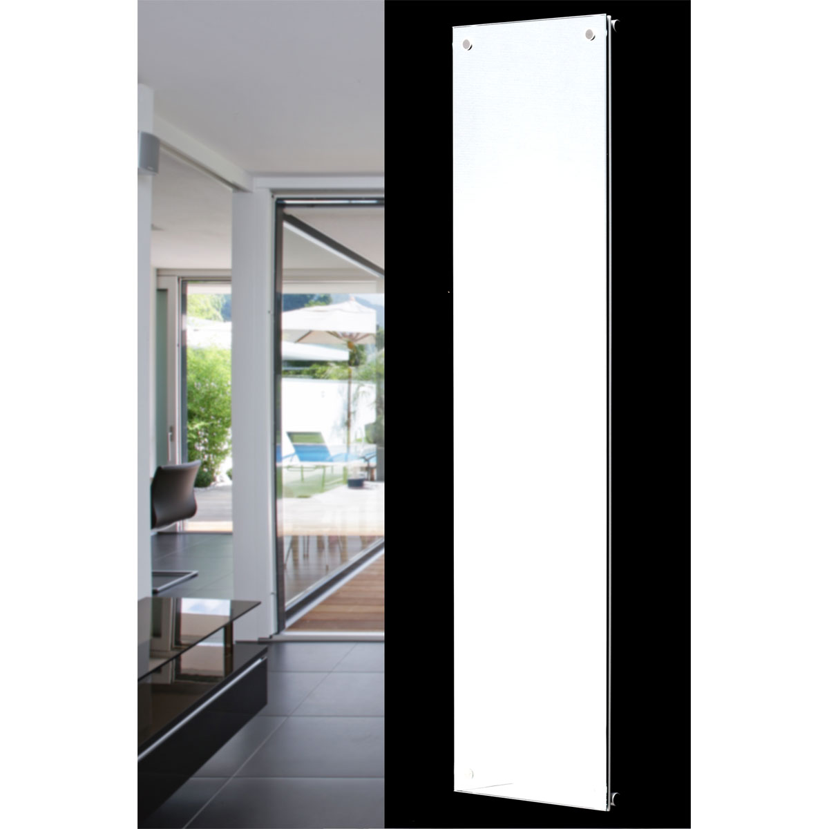 Ximax Raumheizkörper P1/G Duplex 1800 x 520 mm 1175 Watt Mittenanschluss Glas Weiß