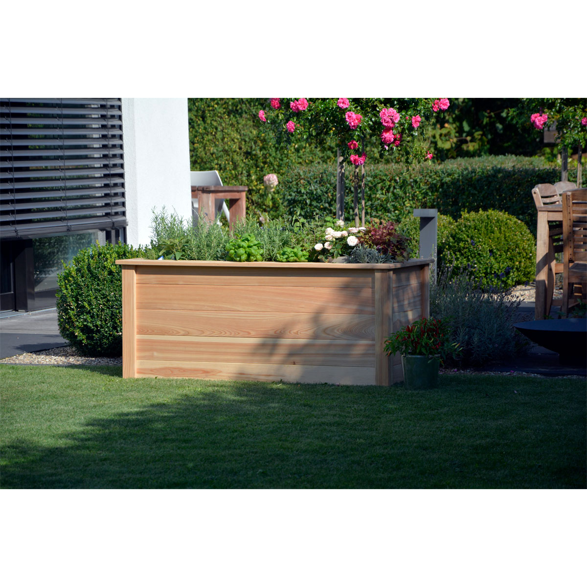 dobar Großes Hochbeet 150 x 65 x 60 cm beige Bild 2