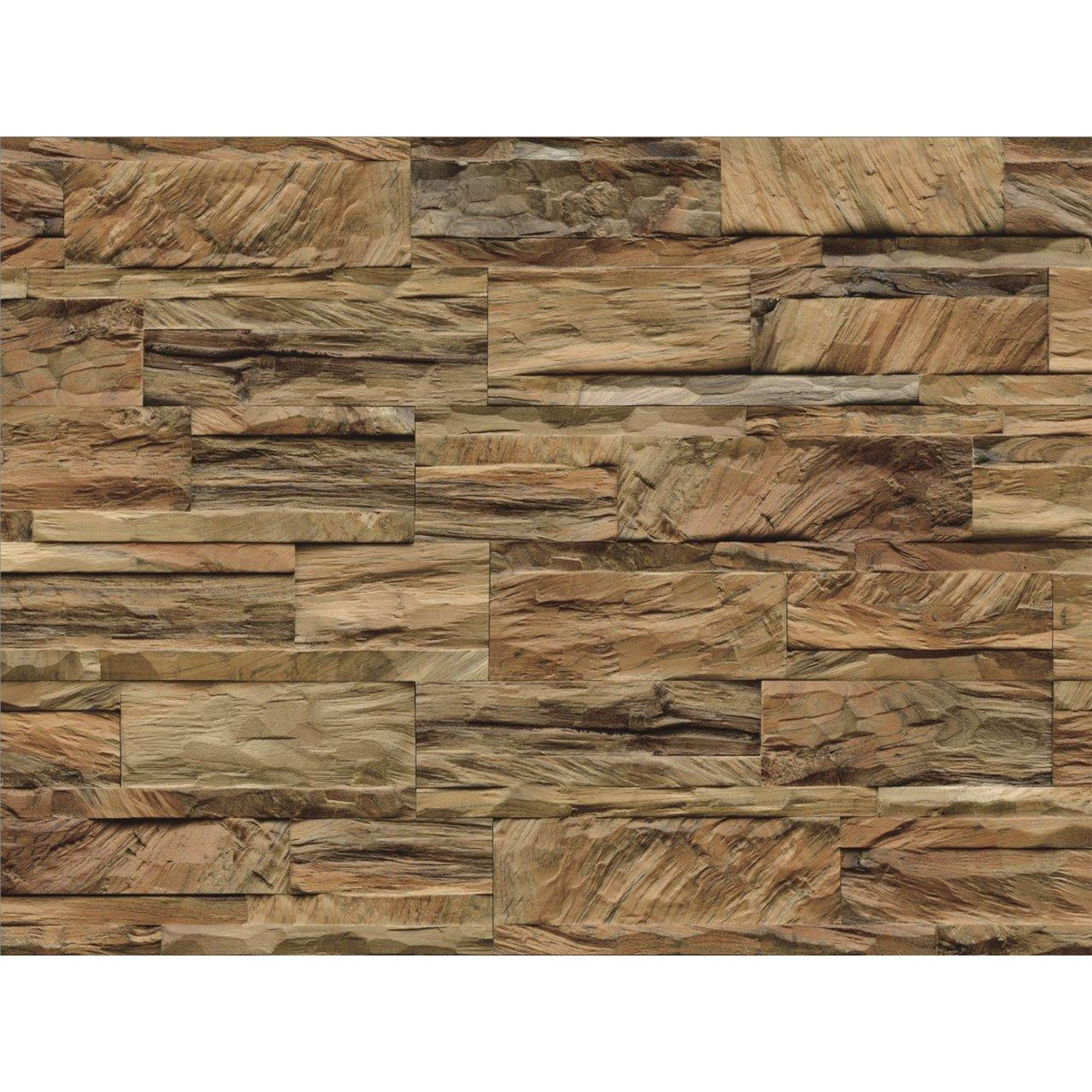 Indo Wandverkleidung Teak Diamond Z-Look 10er-Set