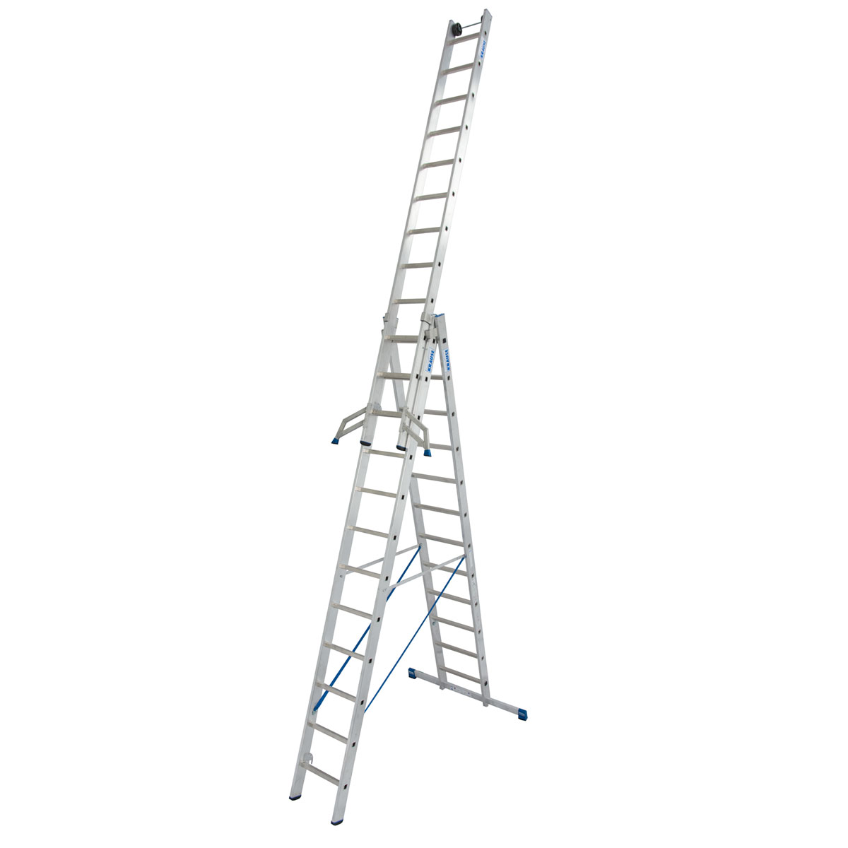 Krause STABILO SPROSSEN-VIELZWECKLEITER DREITEILIG WANDLAUFROLLEN 3 x 12 SPROSSEN