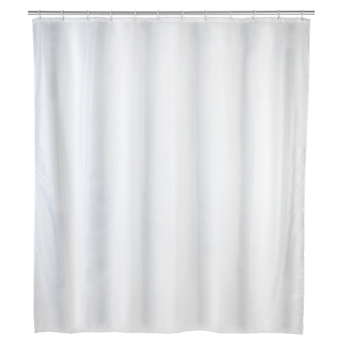 Wenko Anti-Schimmel Duschvorhang Uni White Textil Polyester 180 x 200 cm waschbar