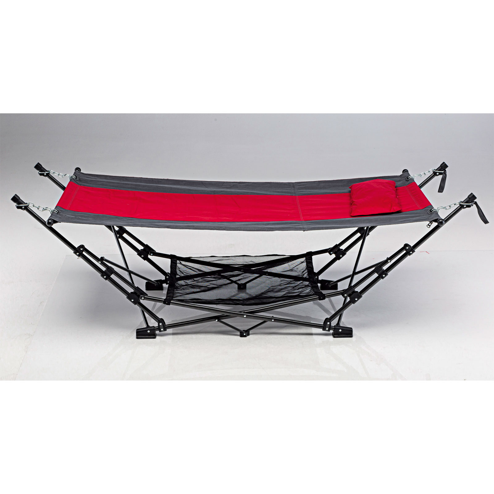 Haveson Hängematte Pack-n-Go faltbar 234 x 122 x 10 cm grau/rot Bild 2