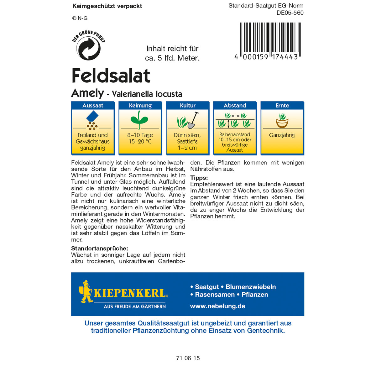 Kiepenkerl Feldsalat Amely Bild 2