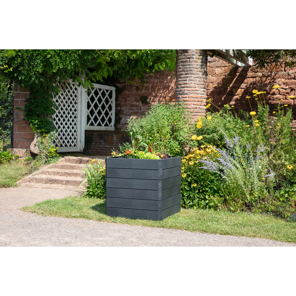 Garantia Hochbeet ERGO QUADRO L 75 Stone inkl FLORA Bild 5