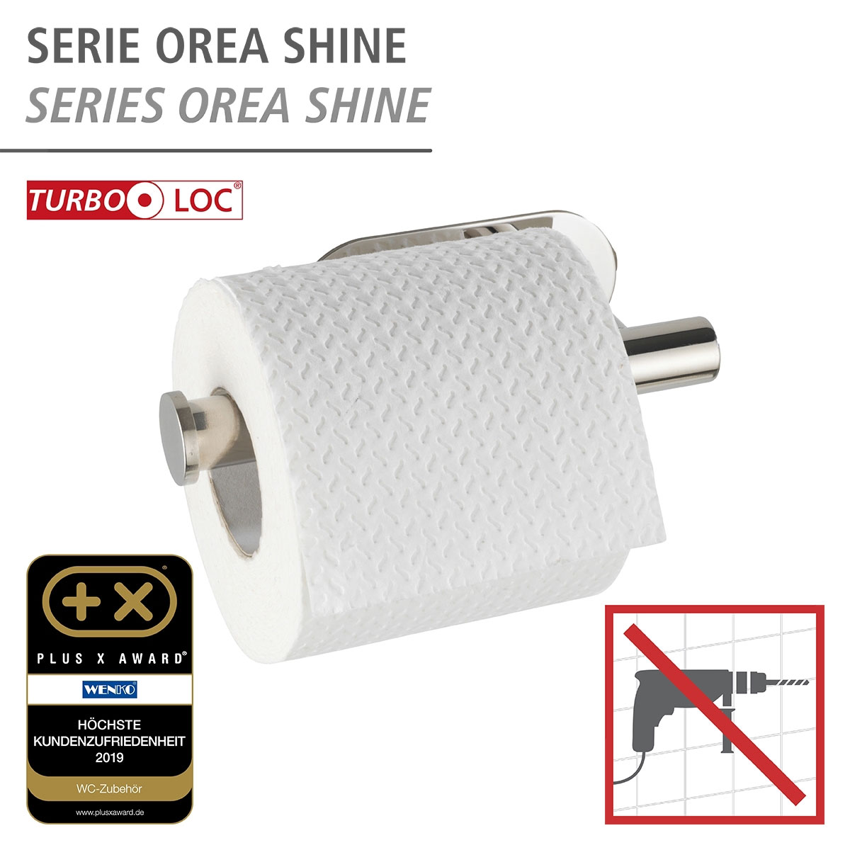 Turbo-Loc Orea 503698 Toilettenpapierhalter Shine Wenko |