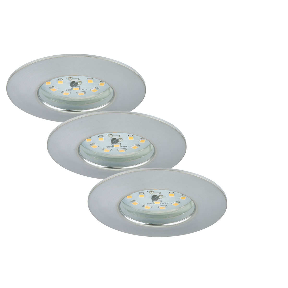 Briloner LED-Einbauleuchten-Set dimmbar 7,5 x 2,8 cm grau