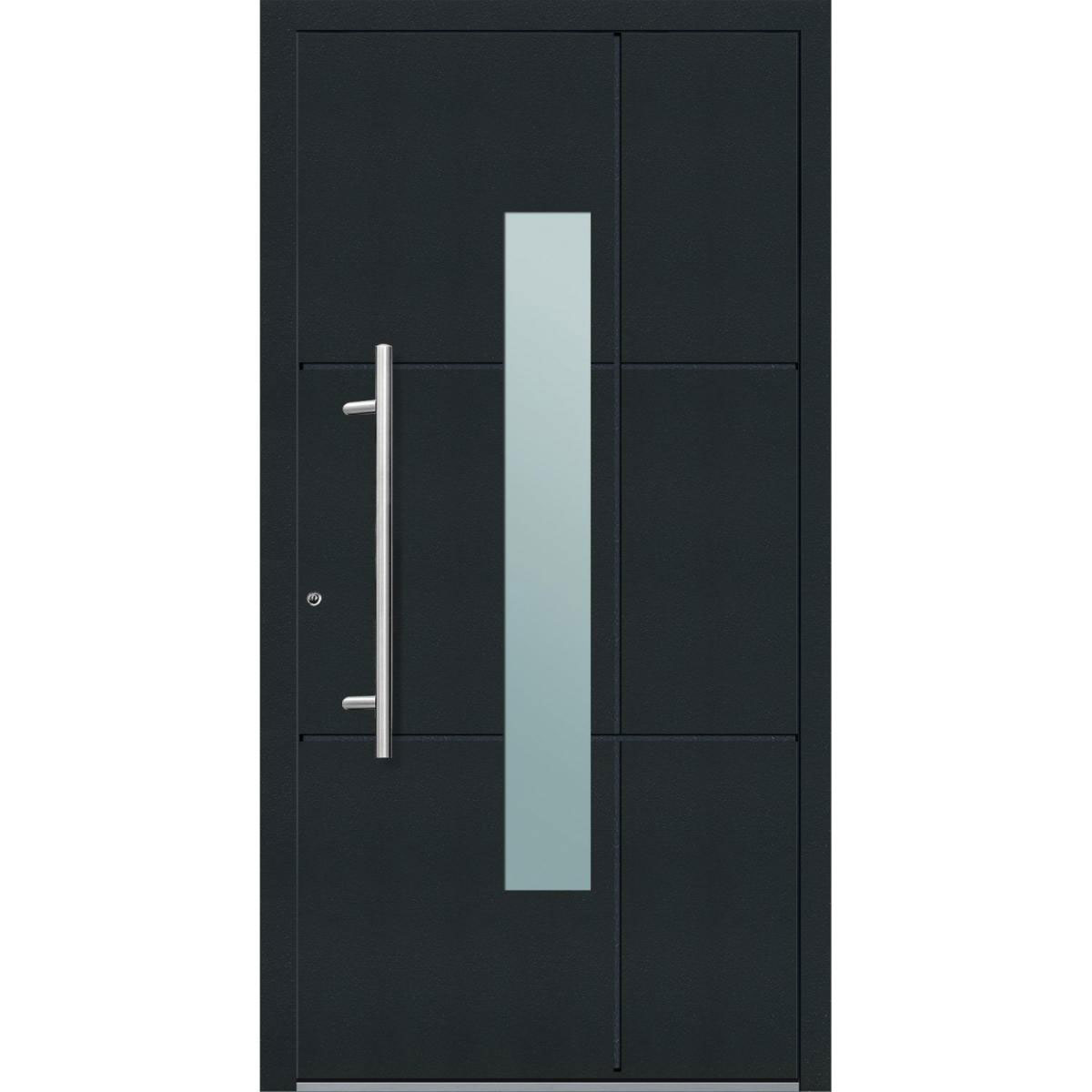 Aluminium Sicherheits-Haustür Parma Exklusiv 75 mm anthrazit 110 x 210 cm Anschlag links inkl Griffset Bild 1