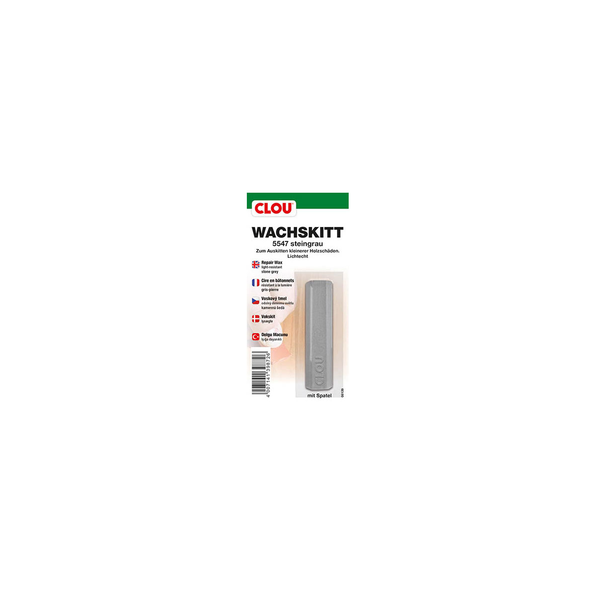Clou Wachskitt steingrau